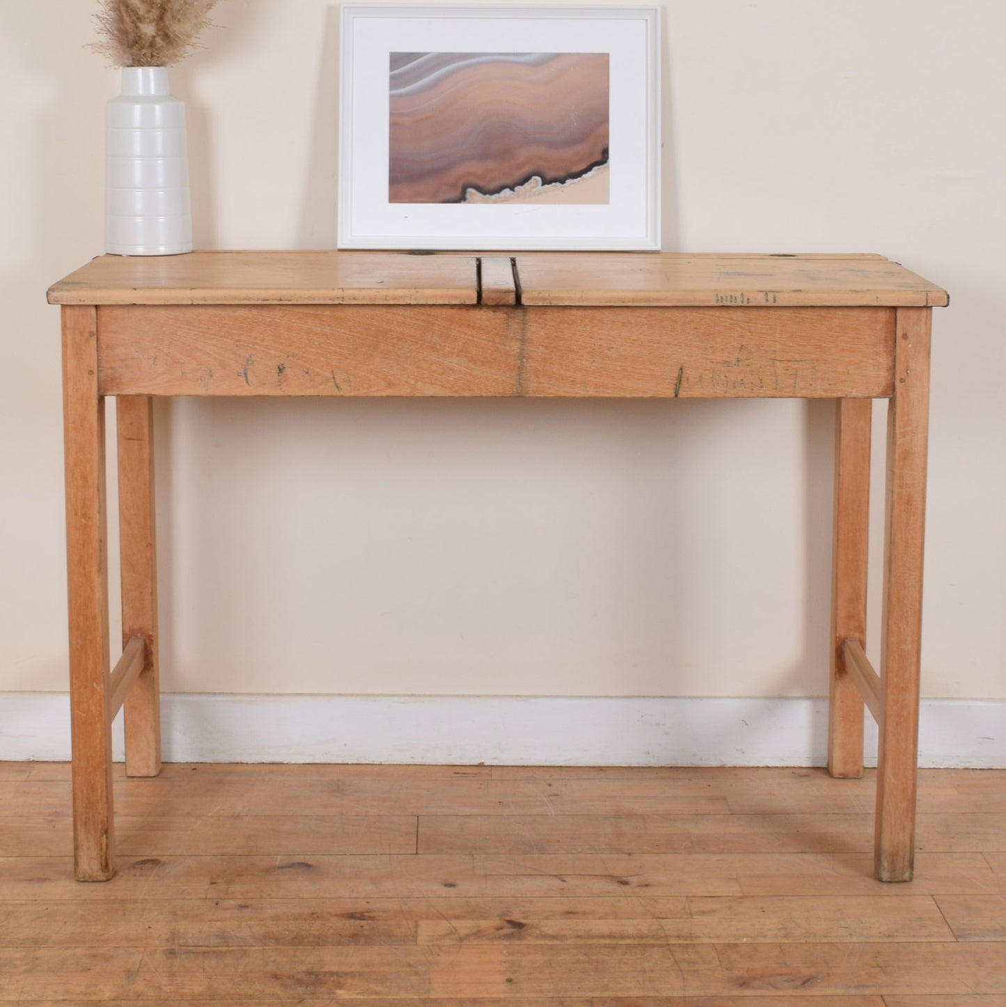 Rustic Pine School Desk