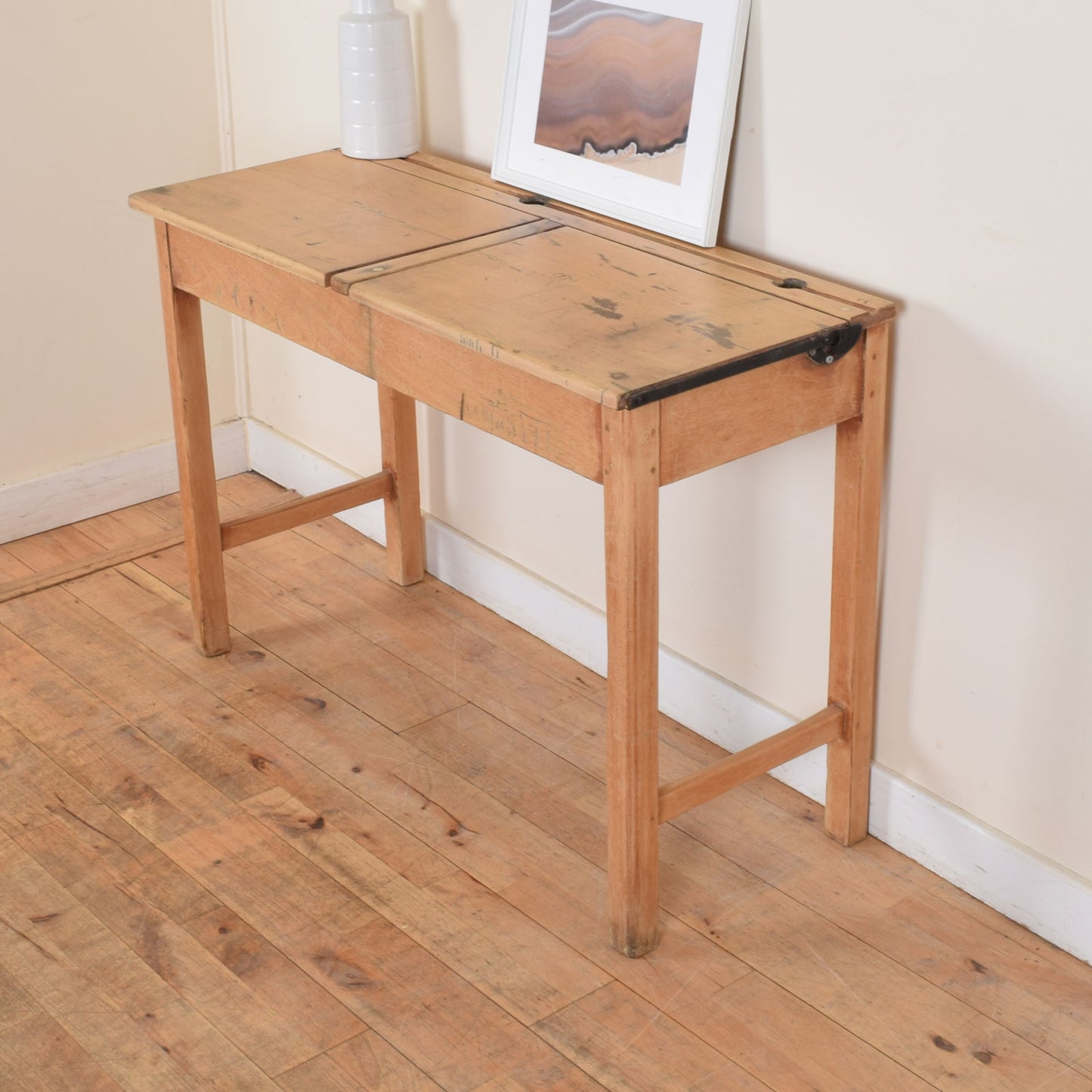 Rustic Pine School Desk