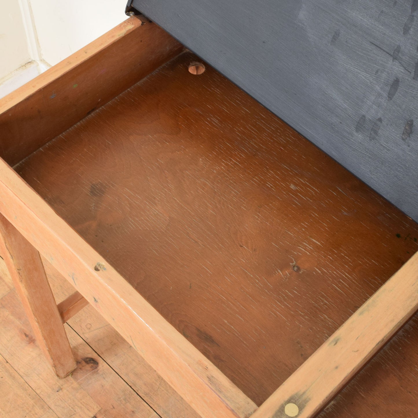 Rustic Pine School Desk