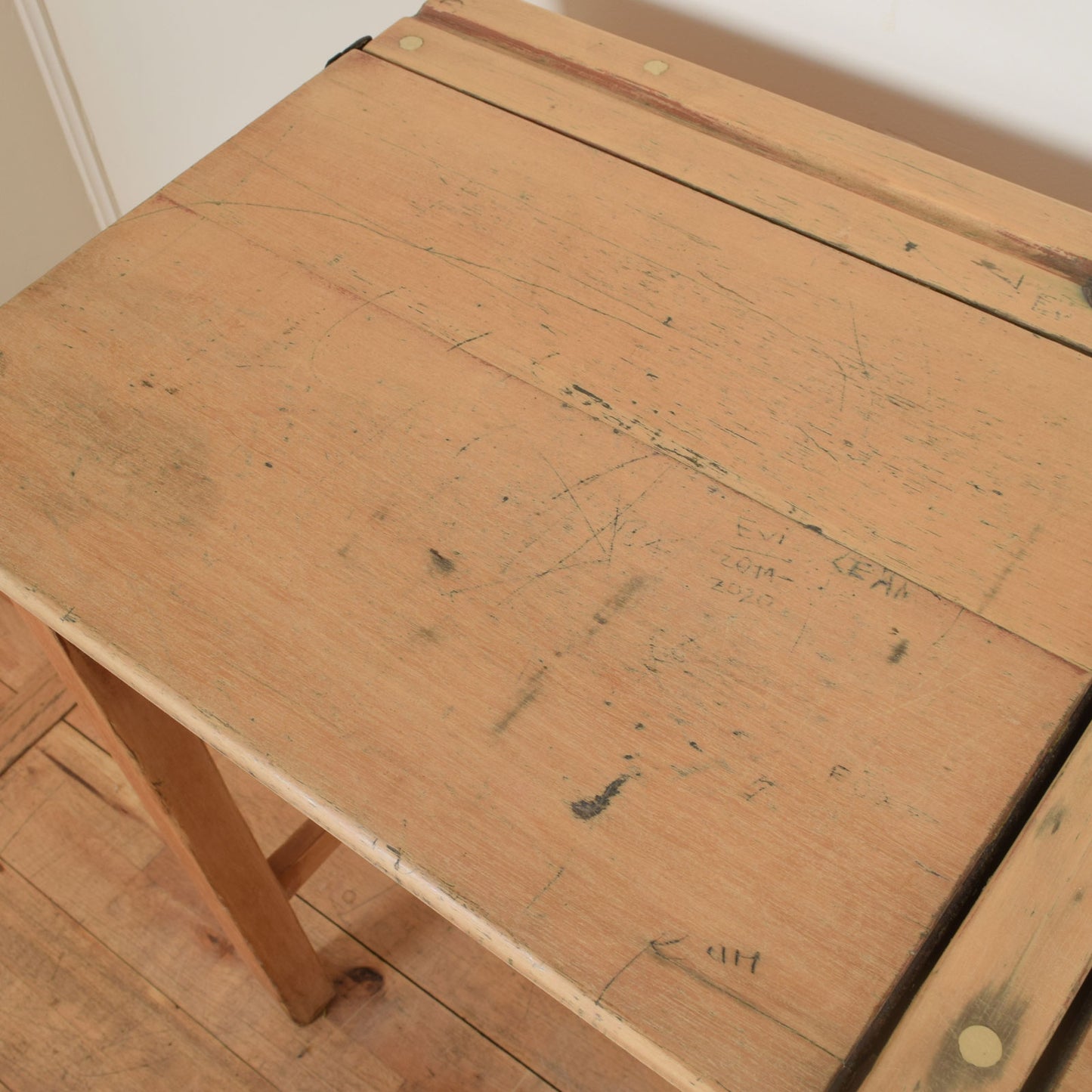 Rustic Pine School Desk