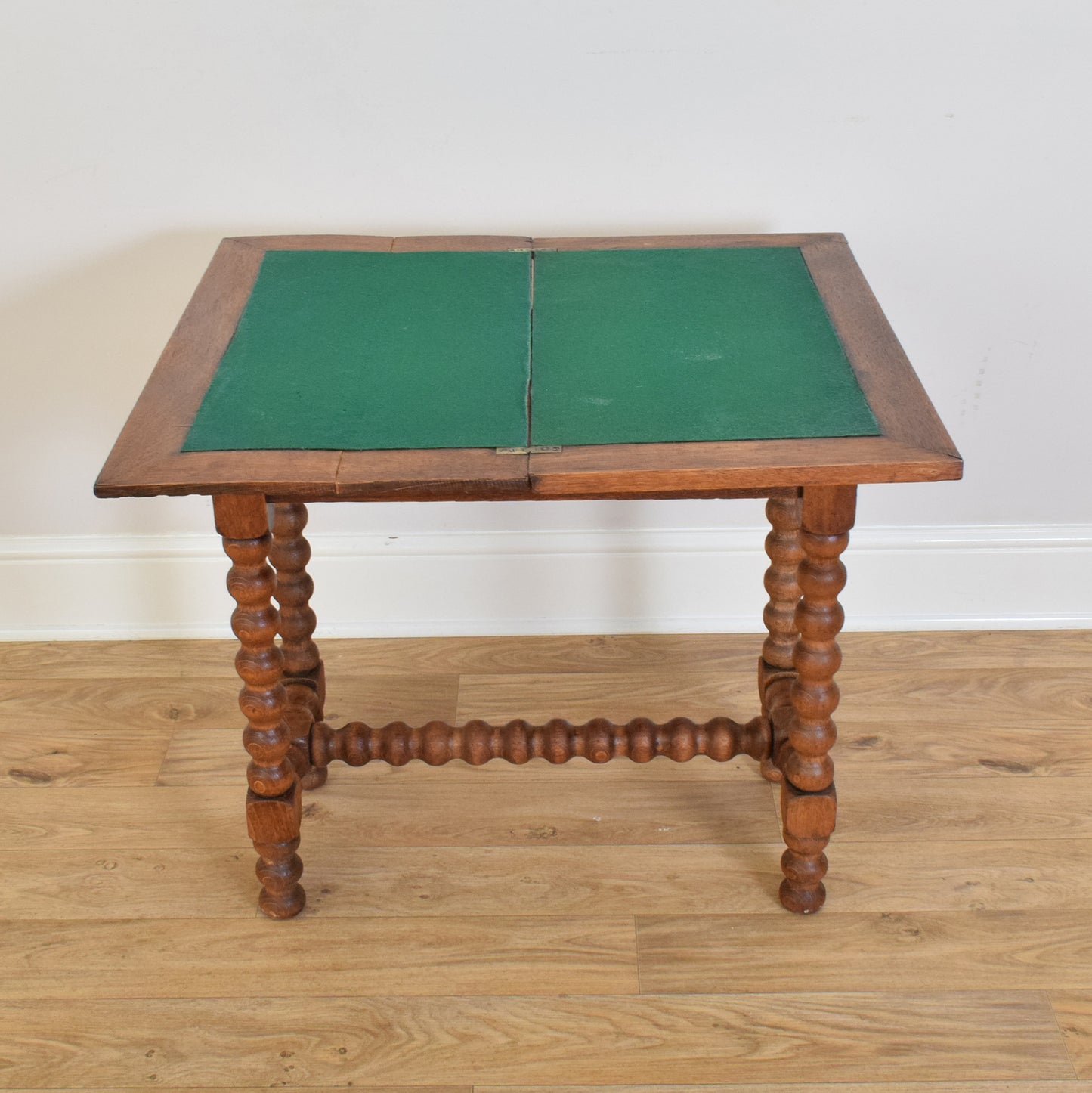 Carved Oak Card Table