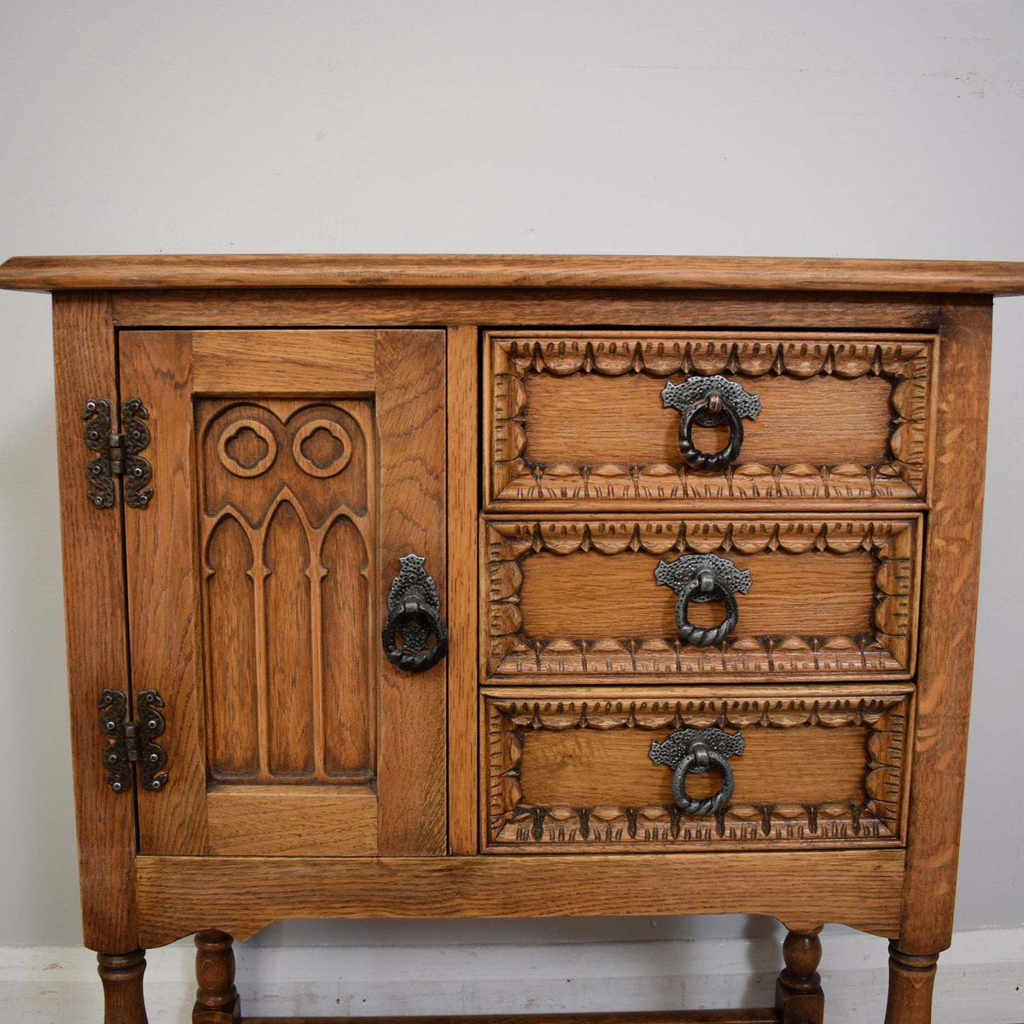 Restored Carved Side Cabinet