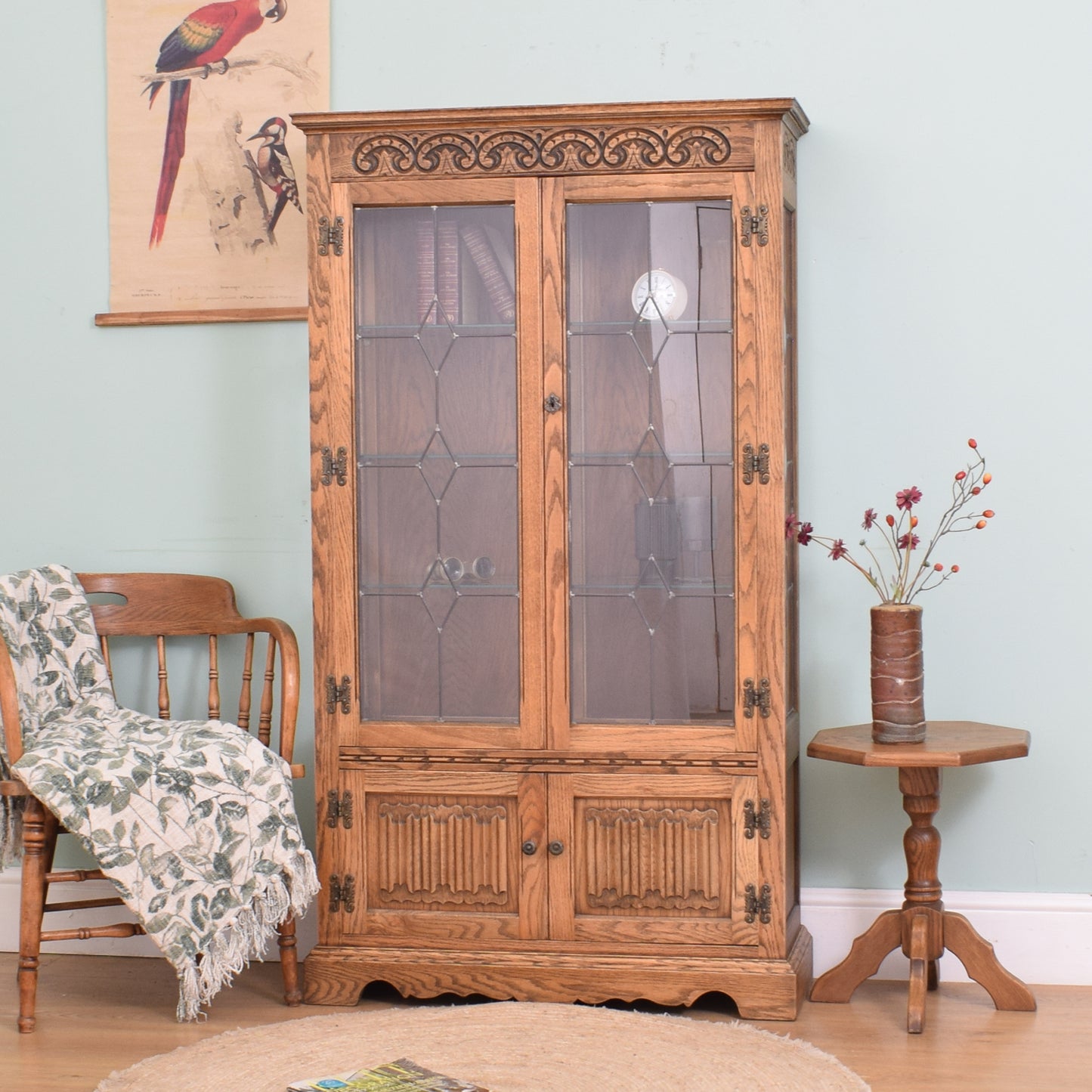 Old Charm Glass Cabinet