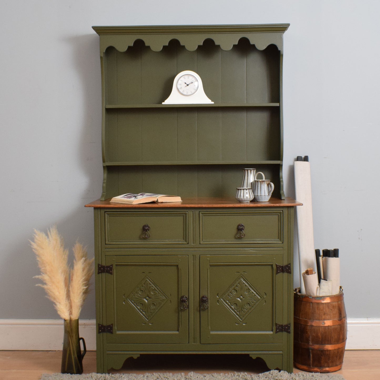 Painted Oak Dresser