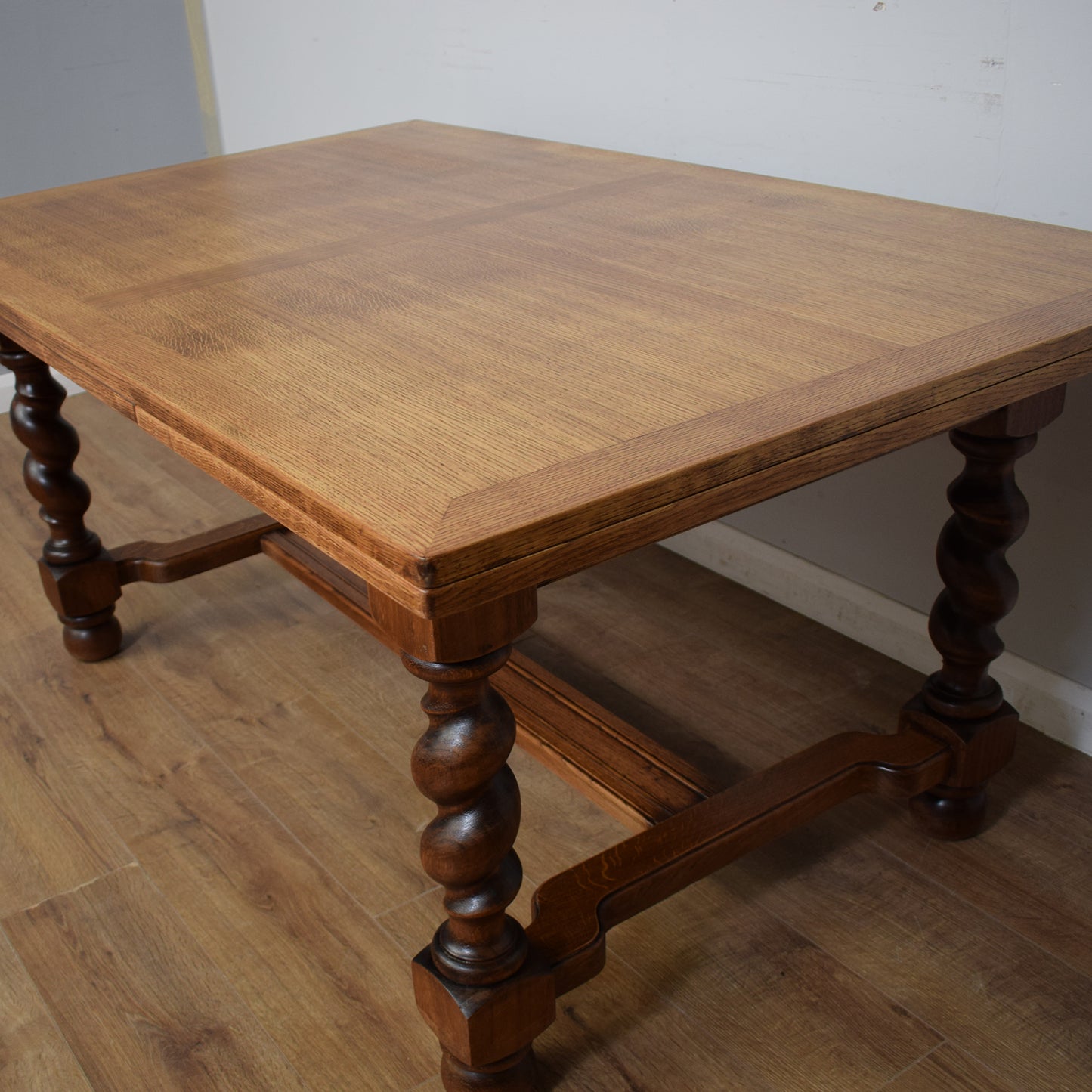 Restored Barley Twist Table And Six Chairs