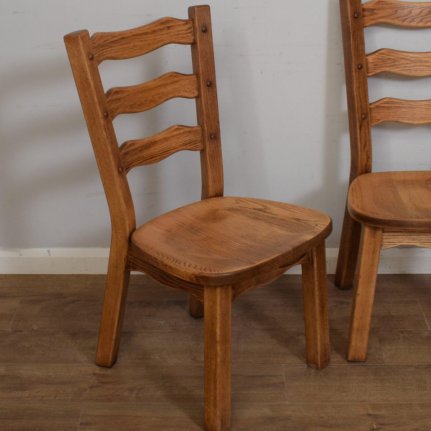 Restored Solid Oak Table And Four Chairs