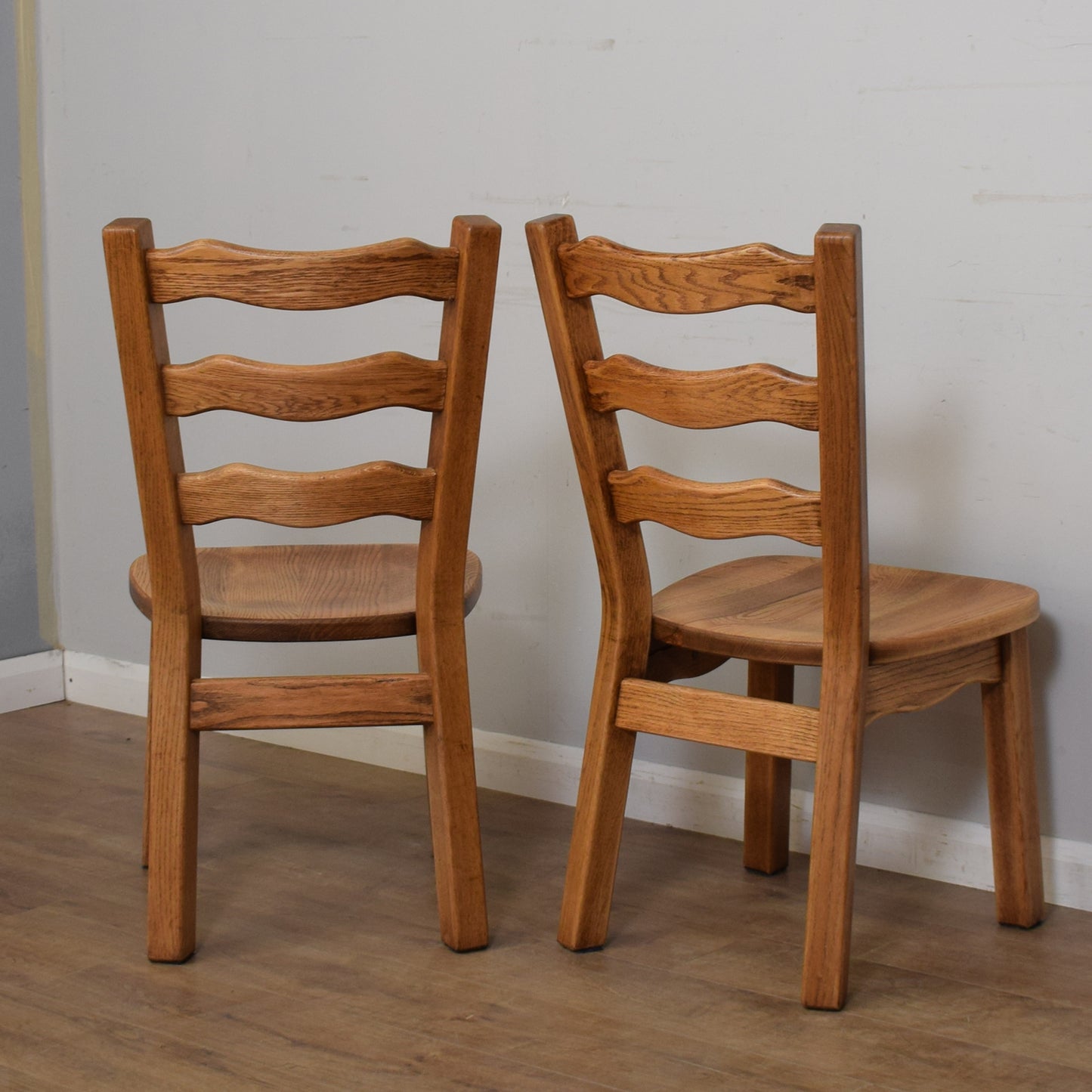 Restored Solid Oak Table And Four Chairs