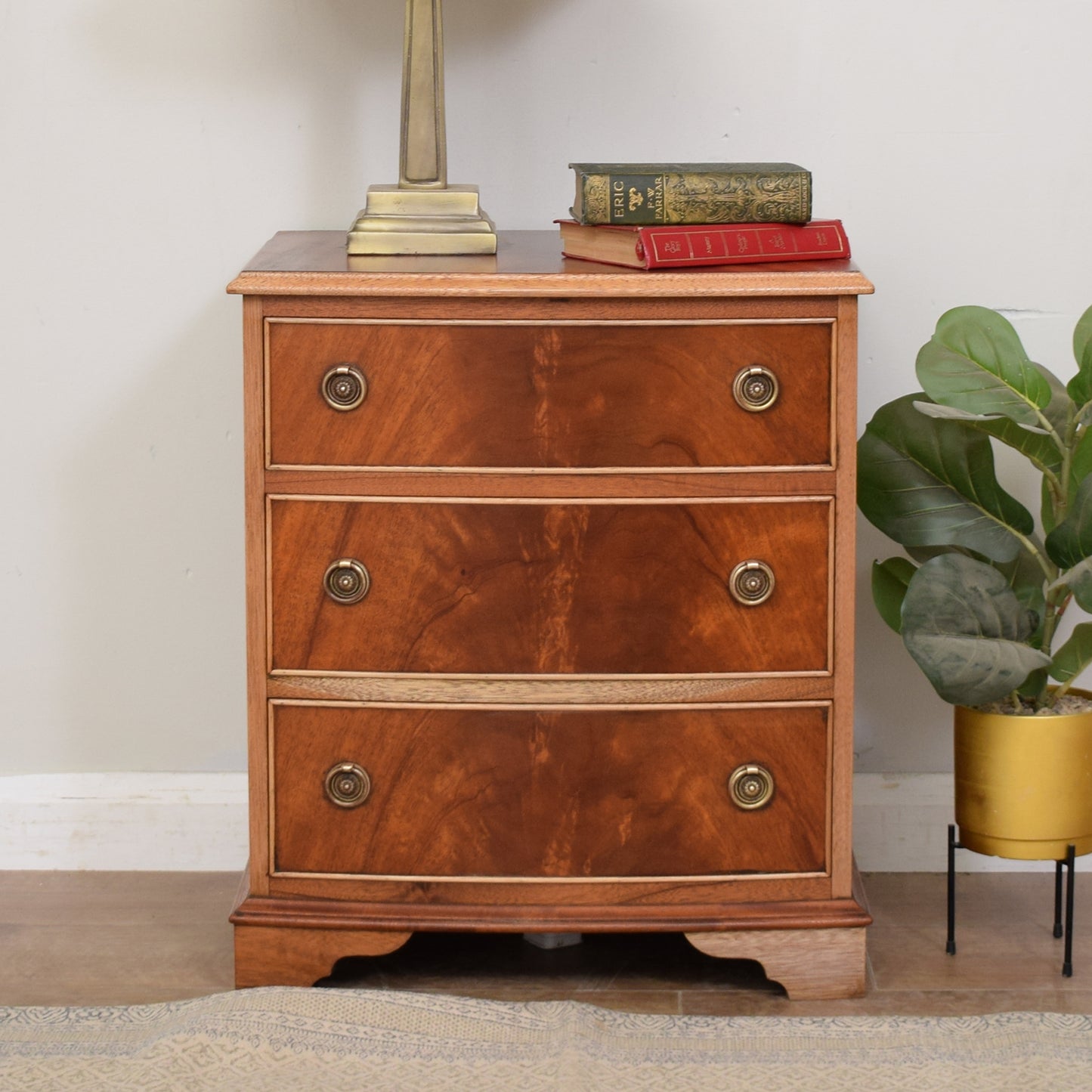 Small Bow-fronted Chest Of Drawers