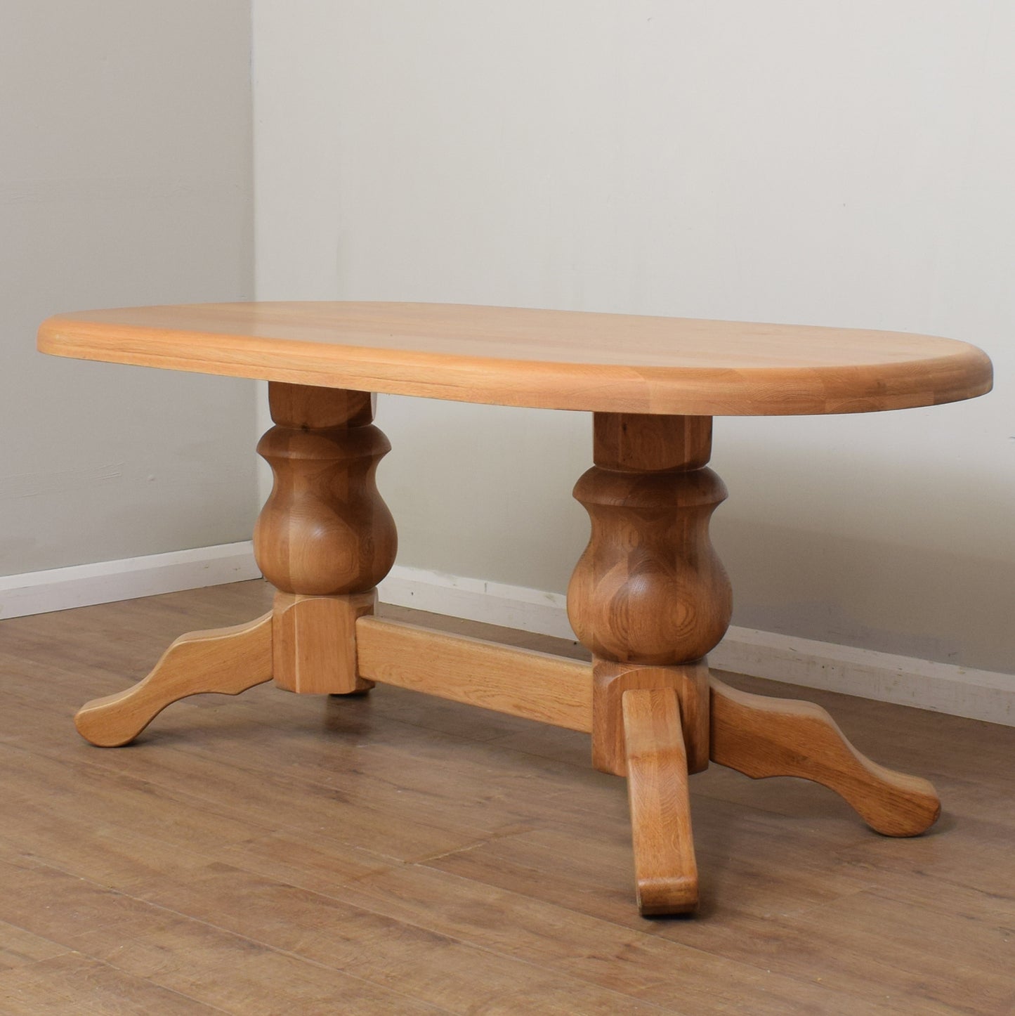 Solid Oak Table and Six Chairs
