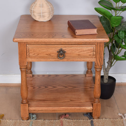 Oak Occasional Table with Drawer