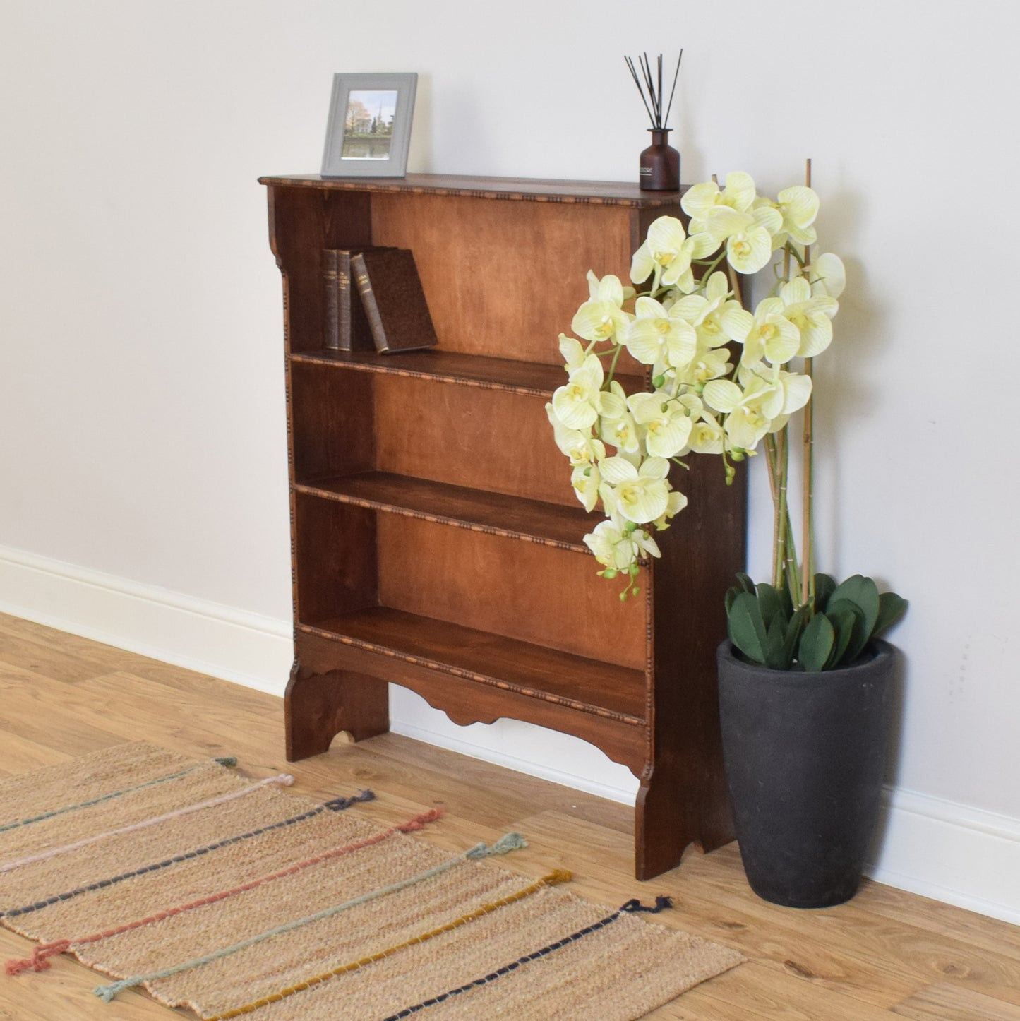 Restored Stained Pine Bookcase