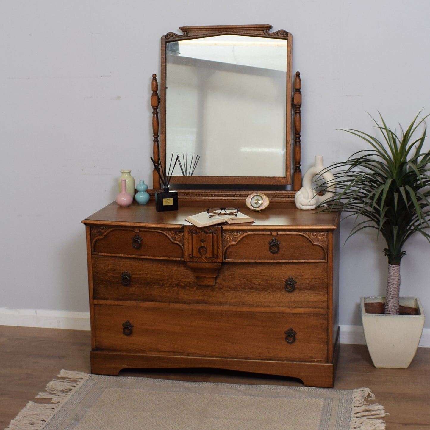 Vintage Oak Dressing Table