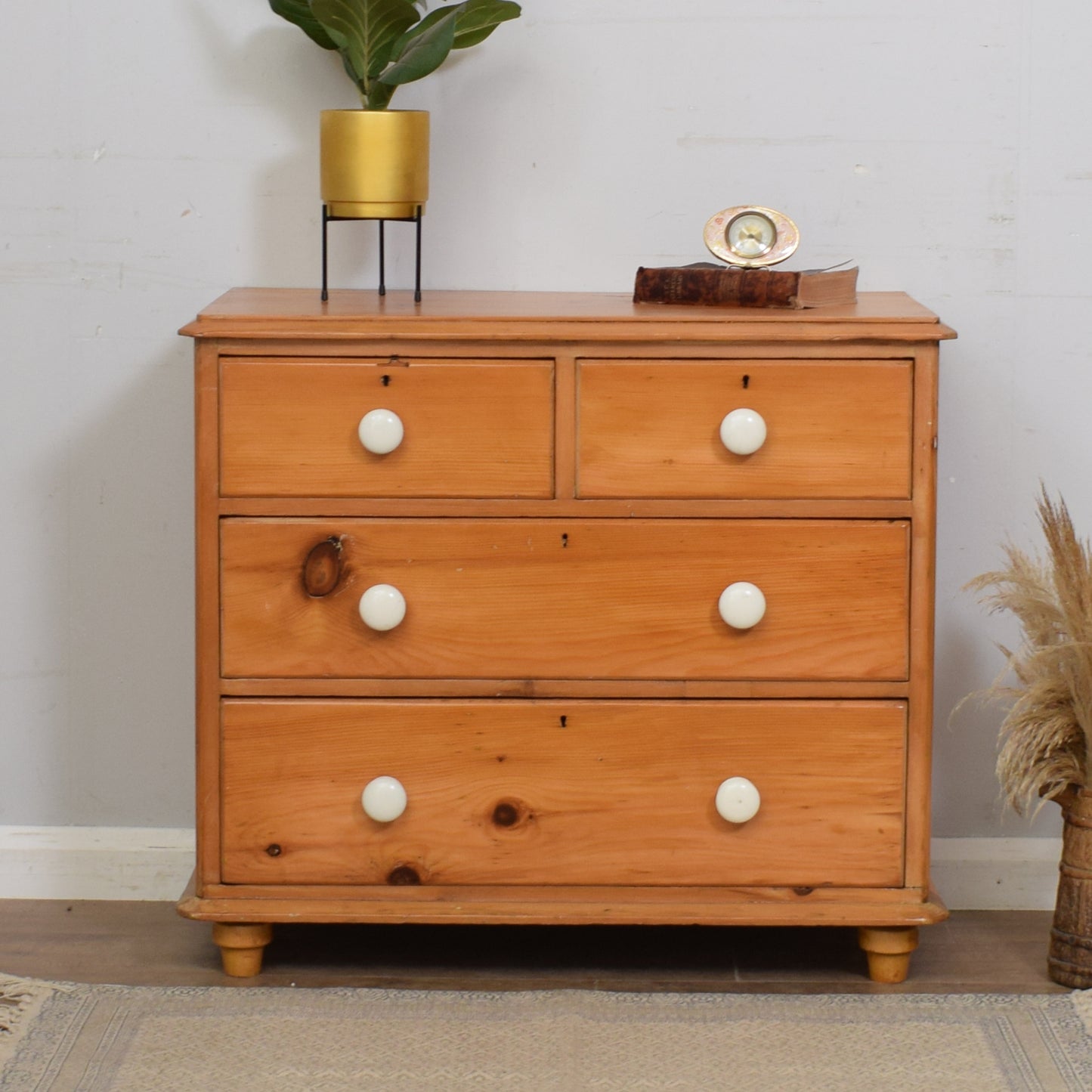 Antique Pine Chest Of Drawers