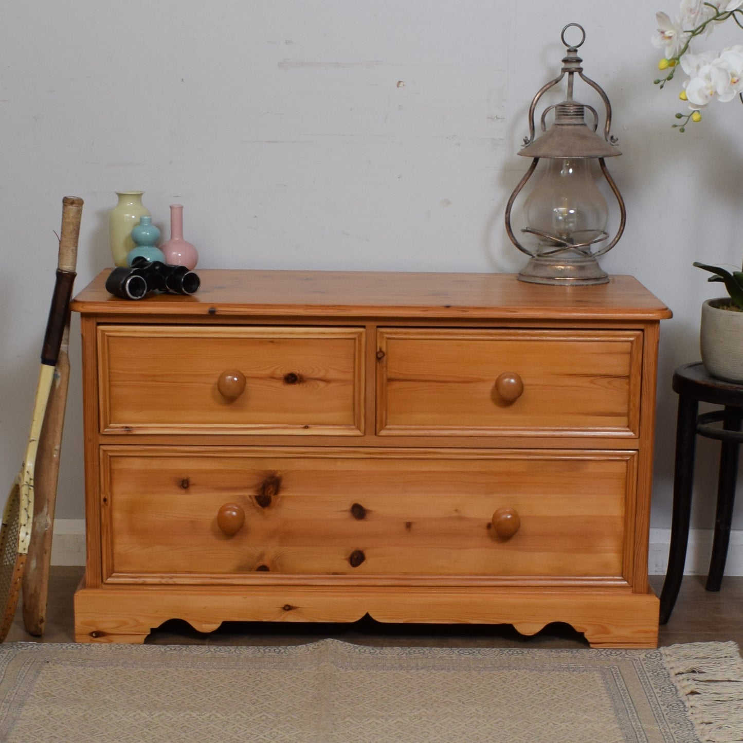 Solid Pine Chest Of Drawers