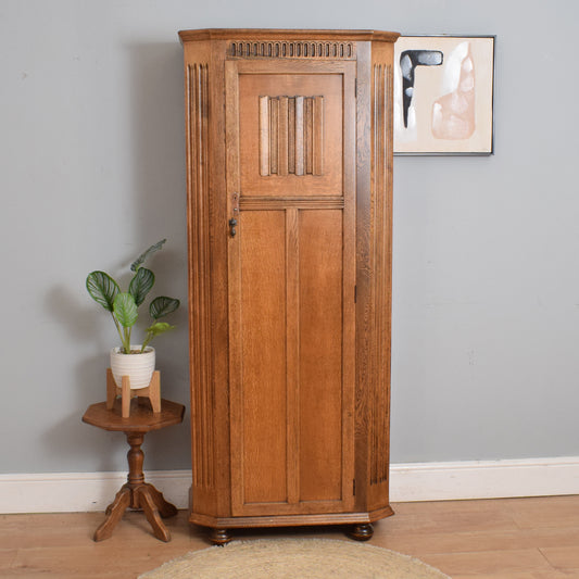 Restored Oak Single Door Hallrobe