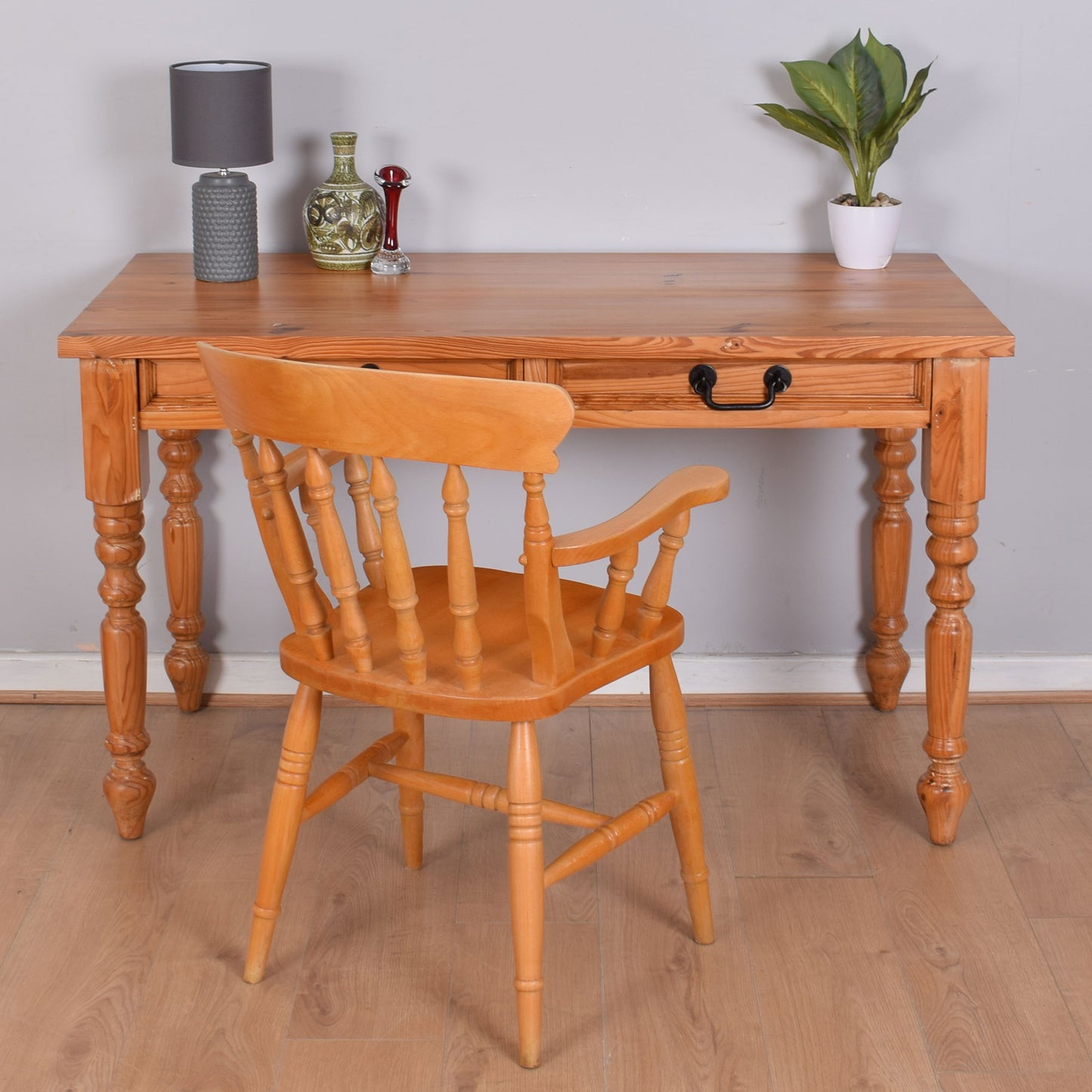 Restored Pine Desk and Chair