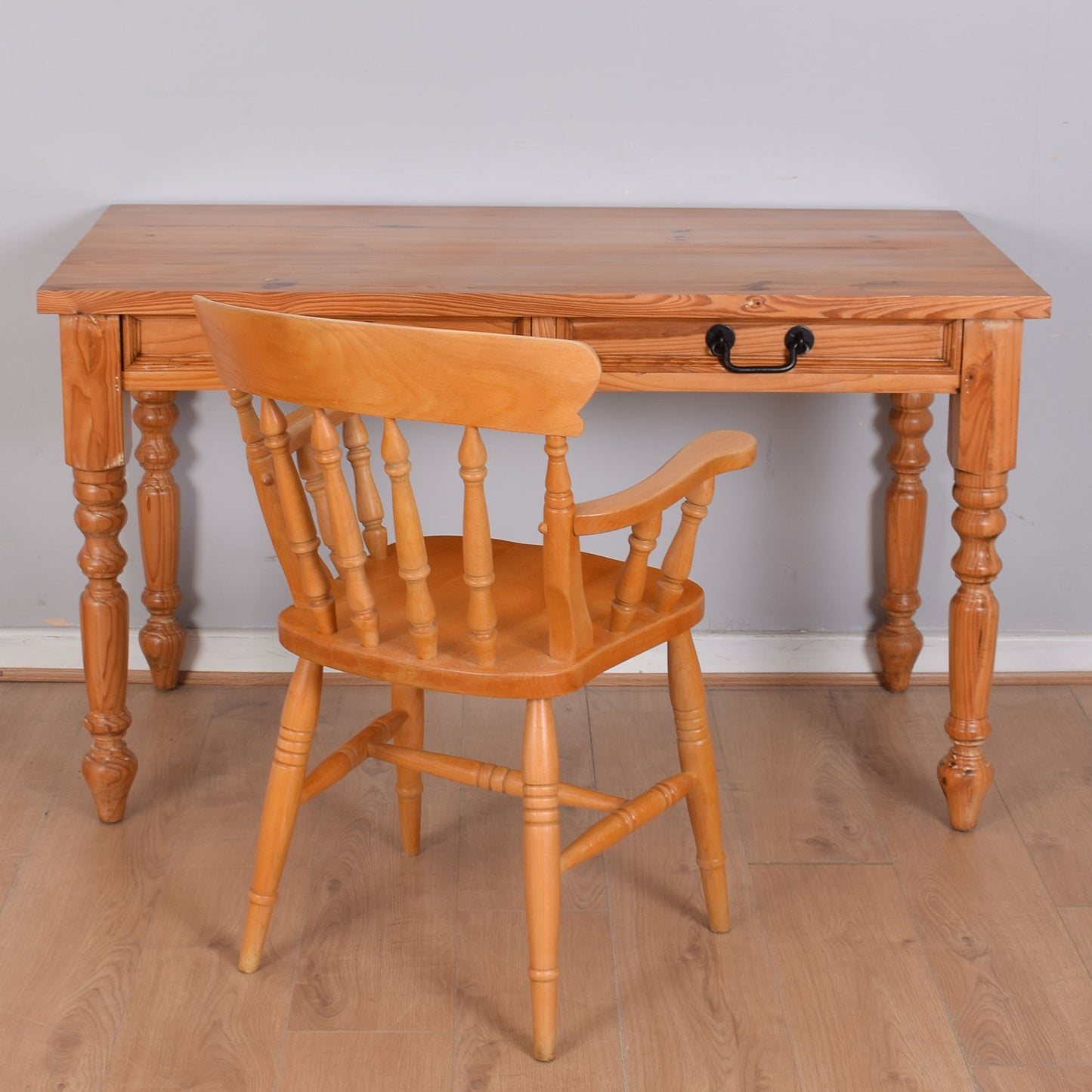Restored Pine Desk and Chair