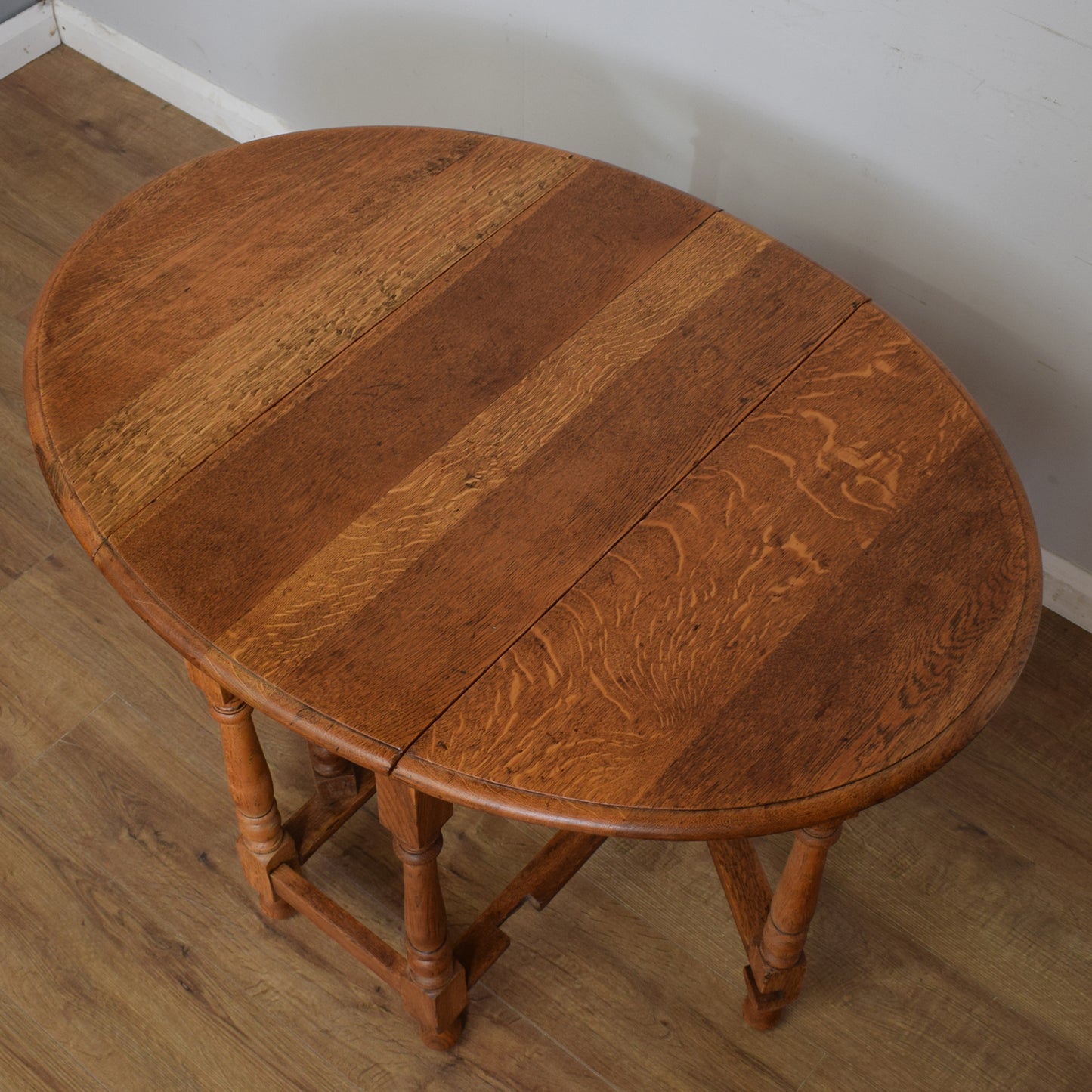 Restored Oak Drop Leaf Table