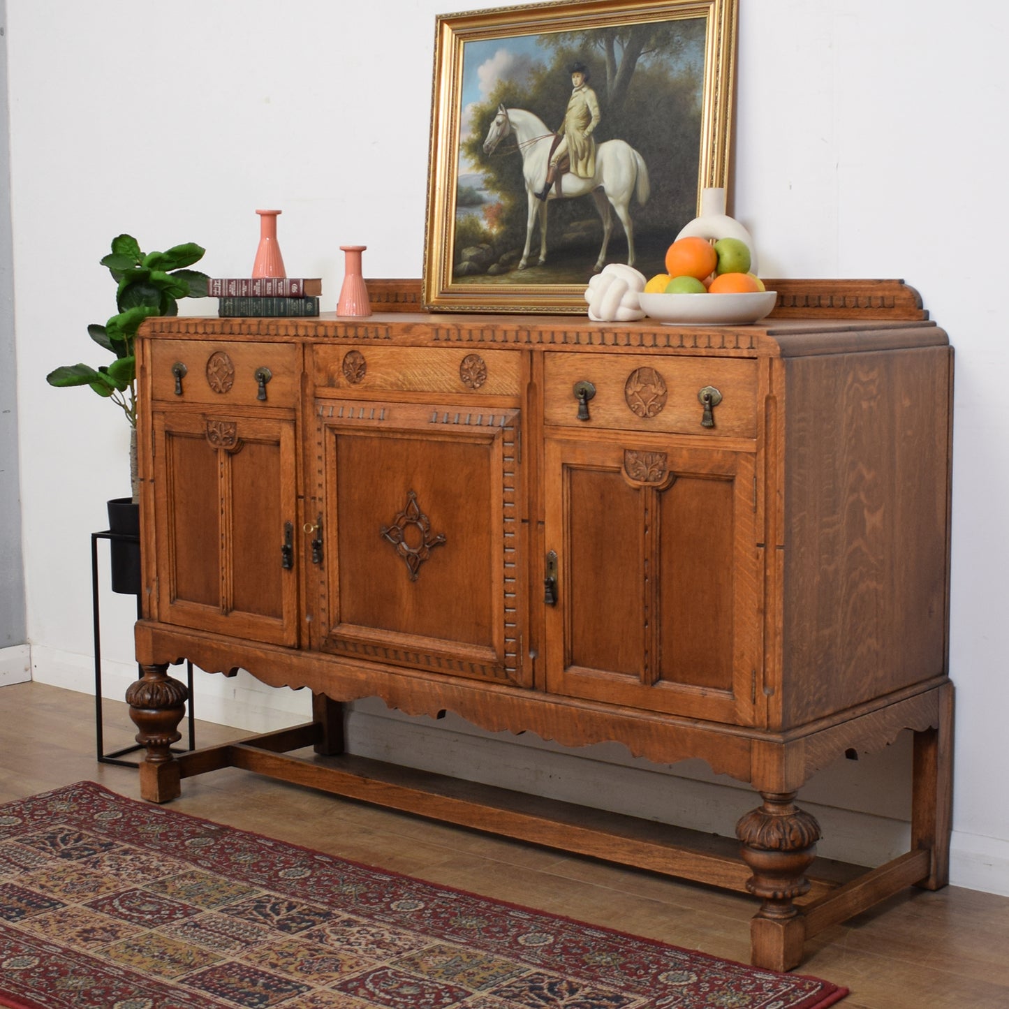 Carved Art-Deco Style Sideboard