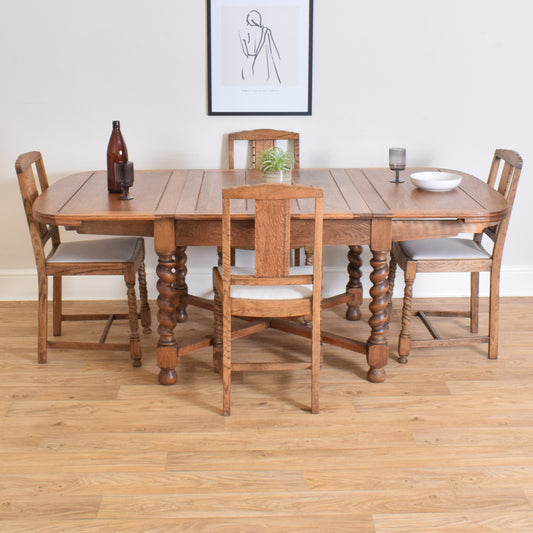Draw Leaf Table and Four Chairs