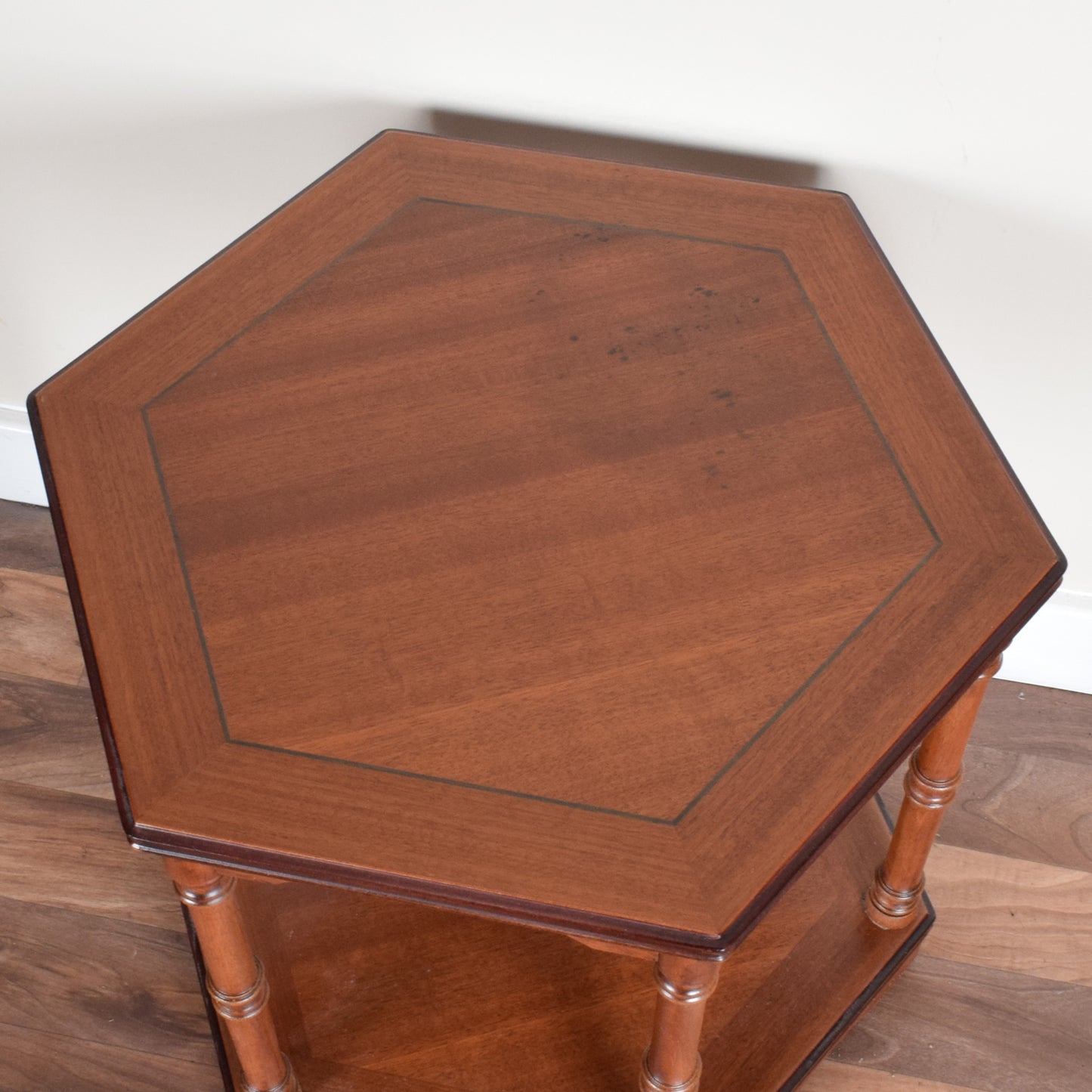 Mahogany Hexagon Side Table