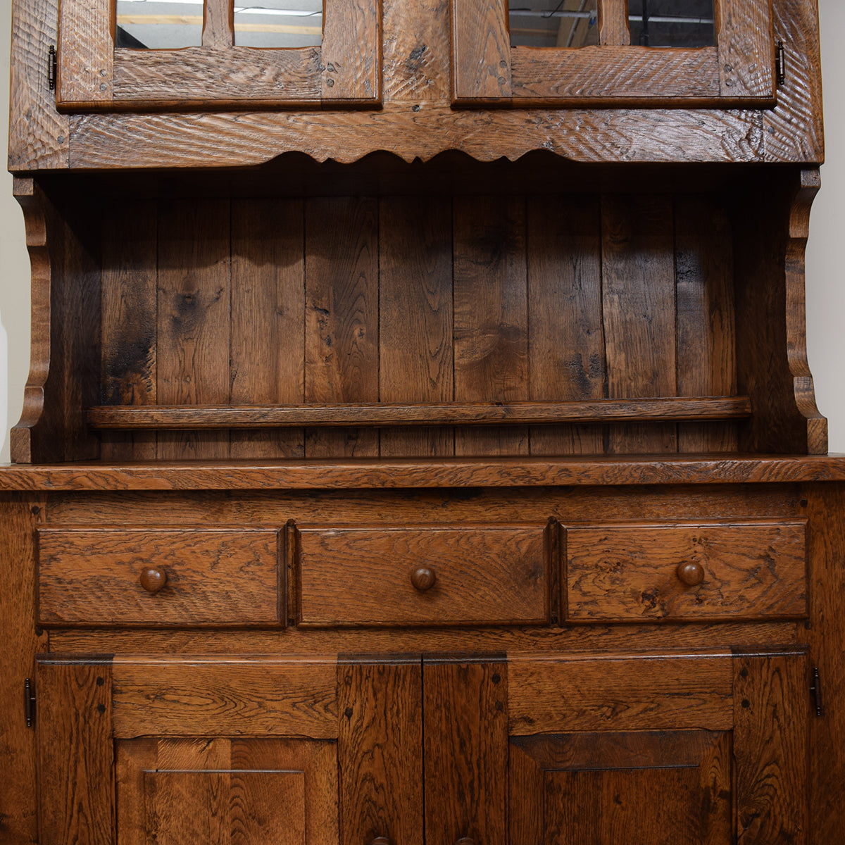 Solid oak outlet hutch