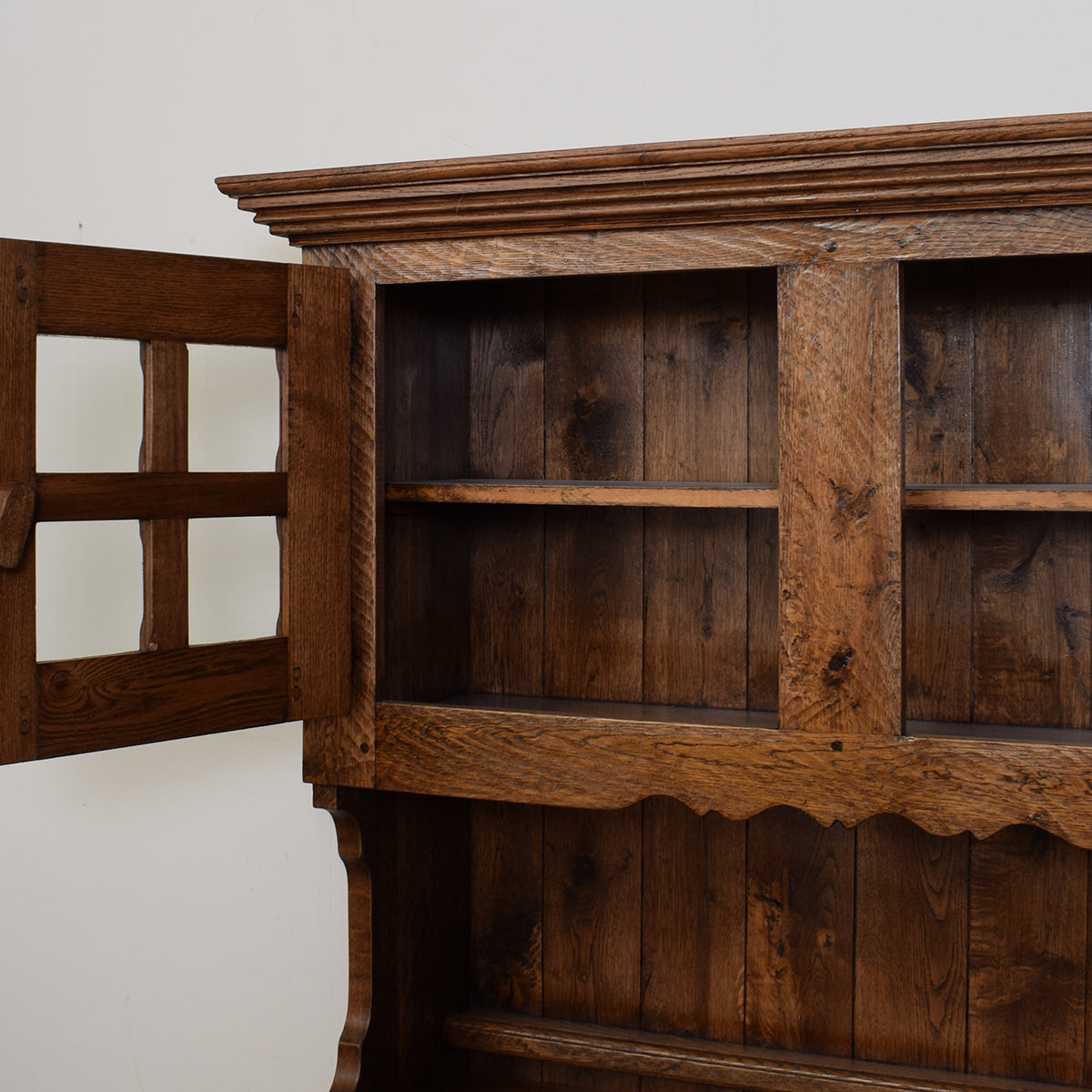 Solid oak outlet hutch