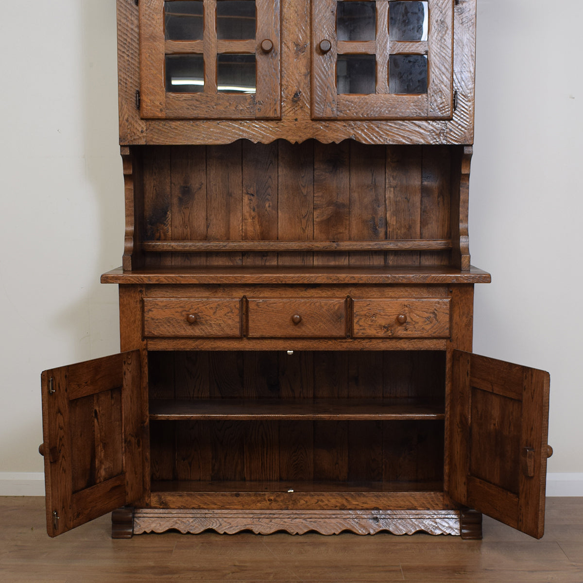 Solid oak outlet hutch