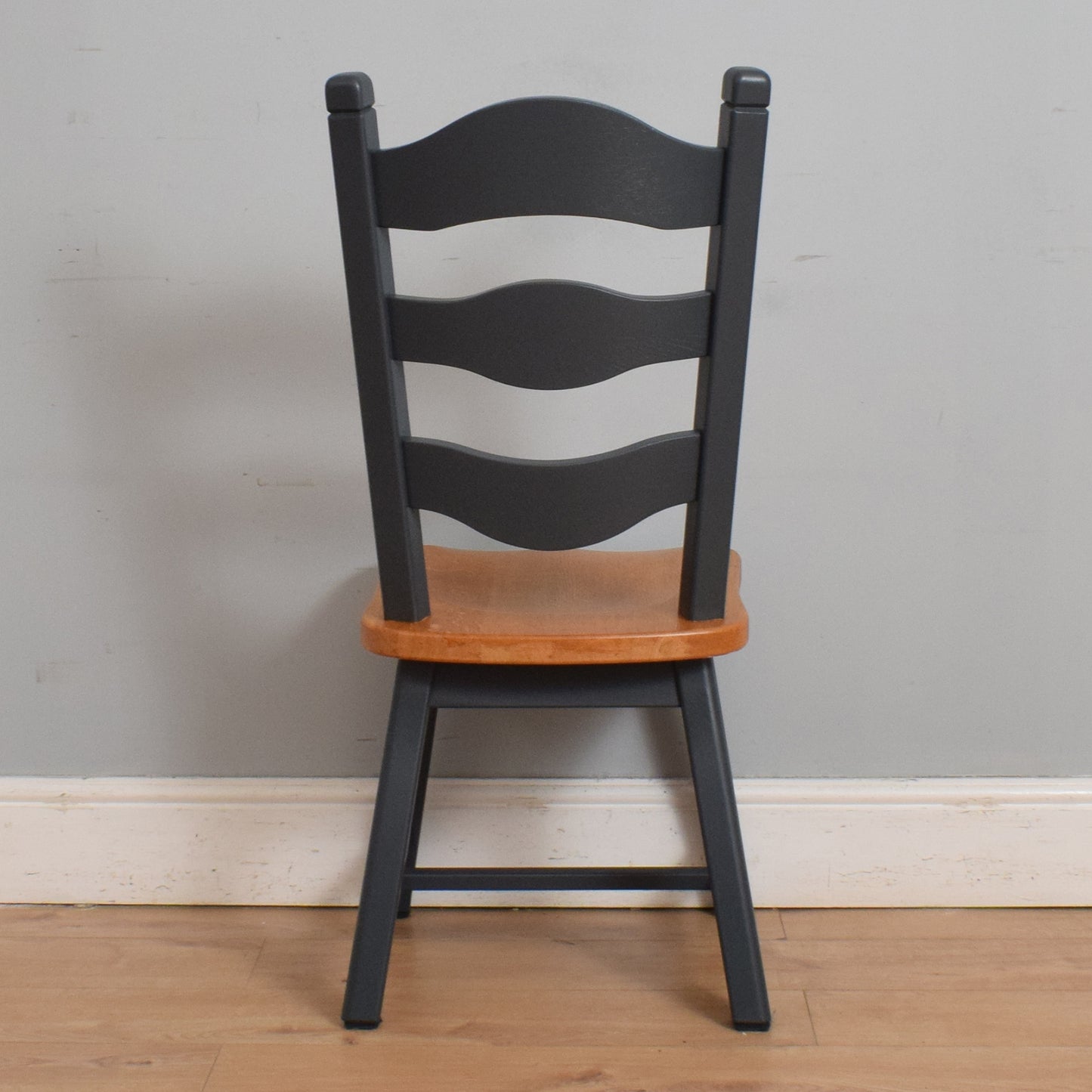 Painted Oak Table and Four Chairs
