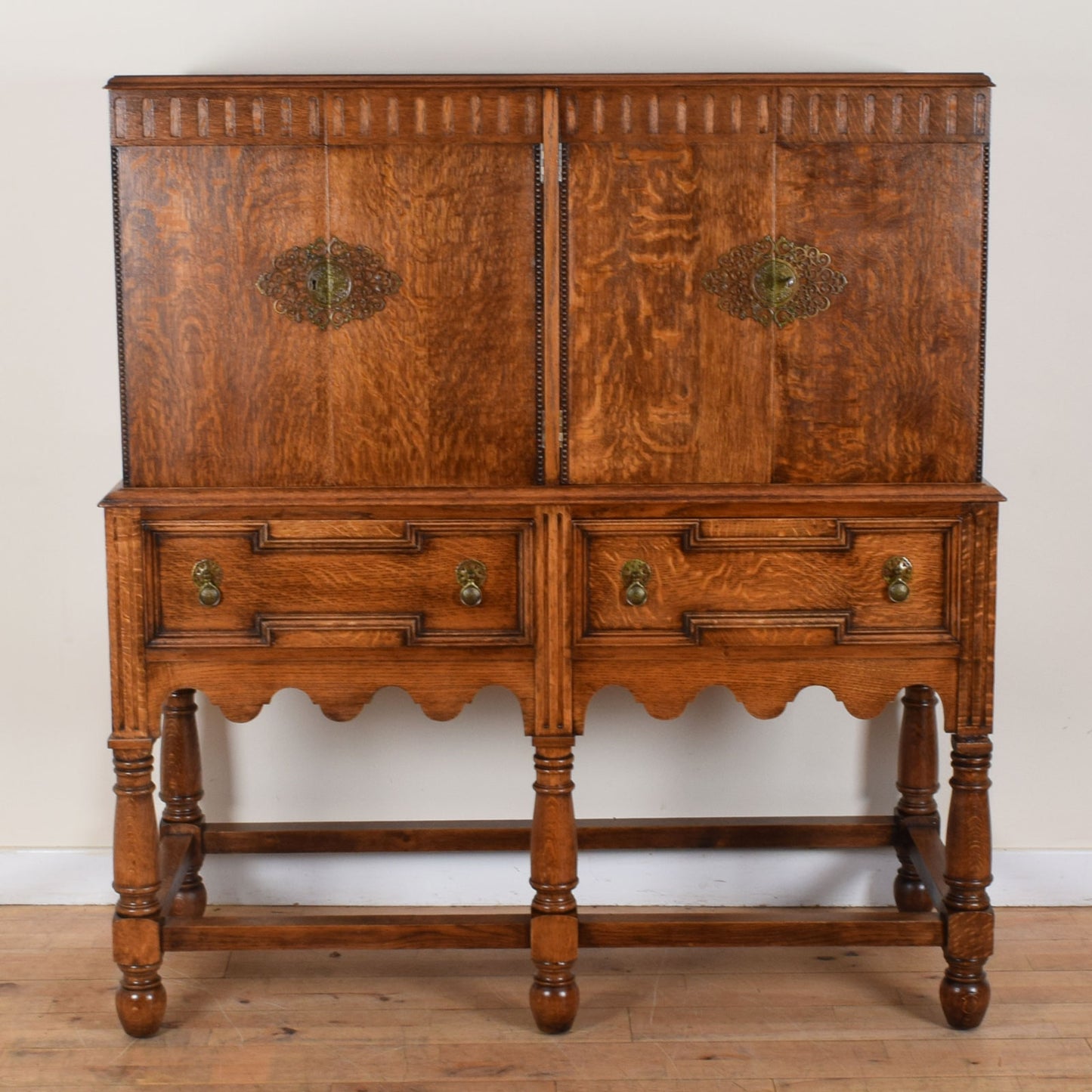 Carved Oak Sideboard