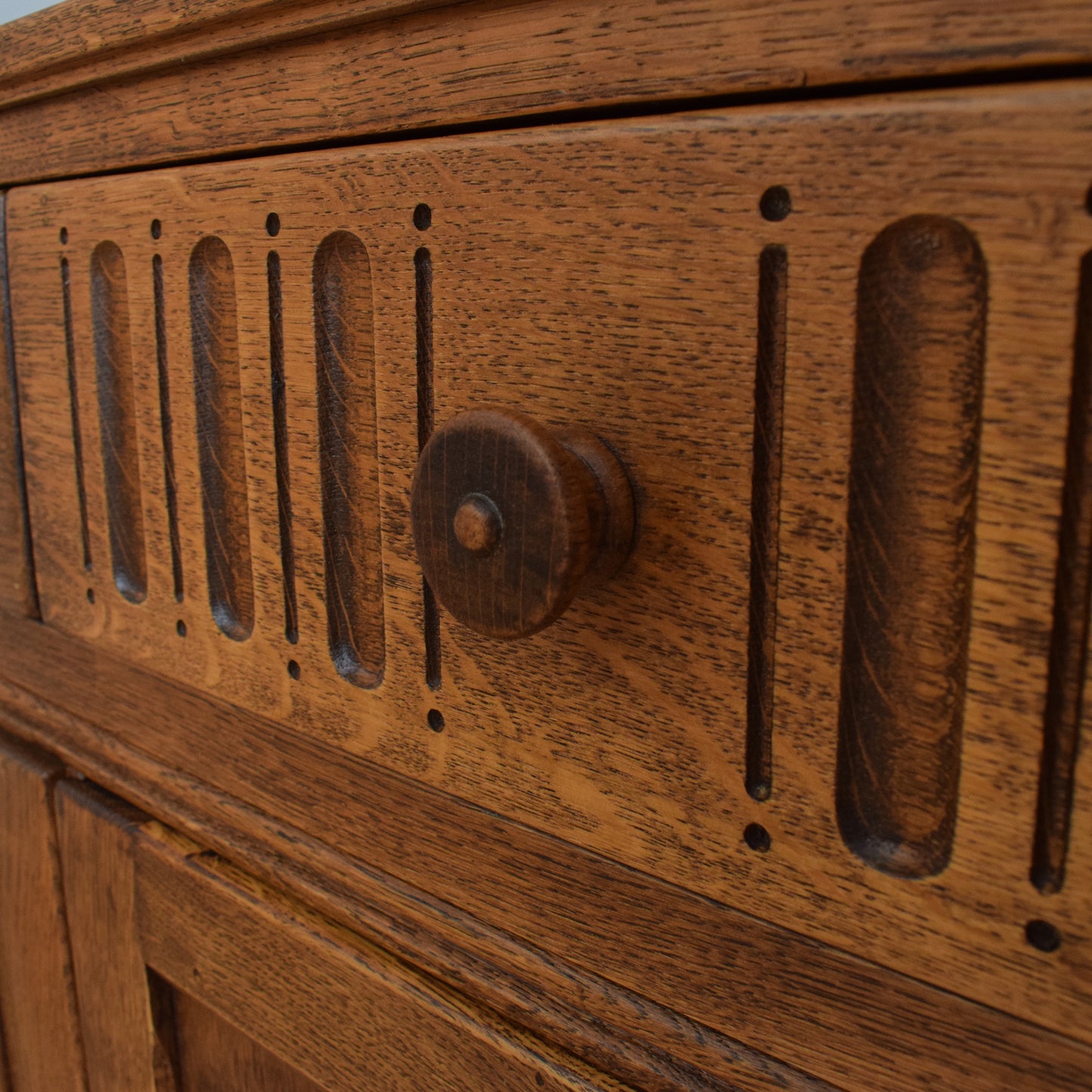 Restored Oak Linenfold Dresser
