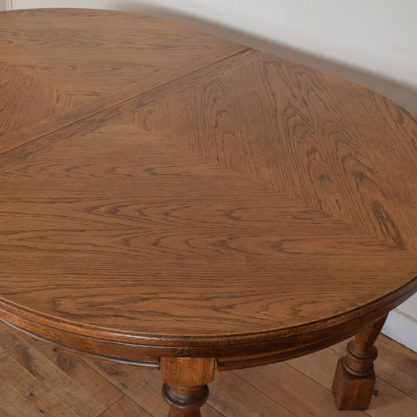 Restored Oak Table and Six Chairs