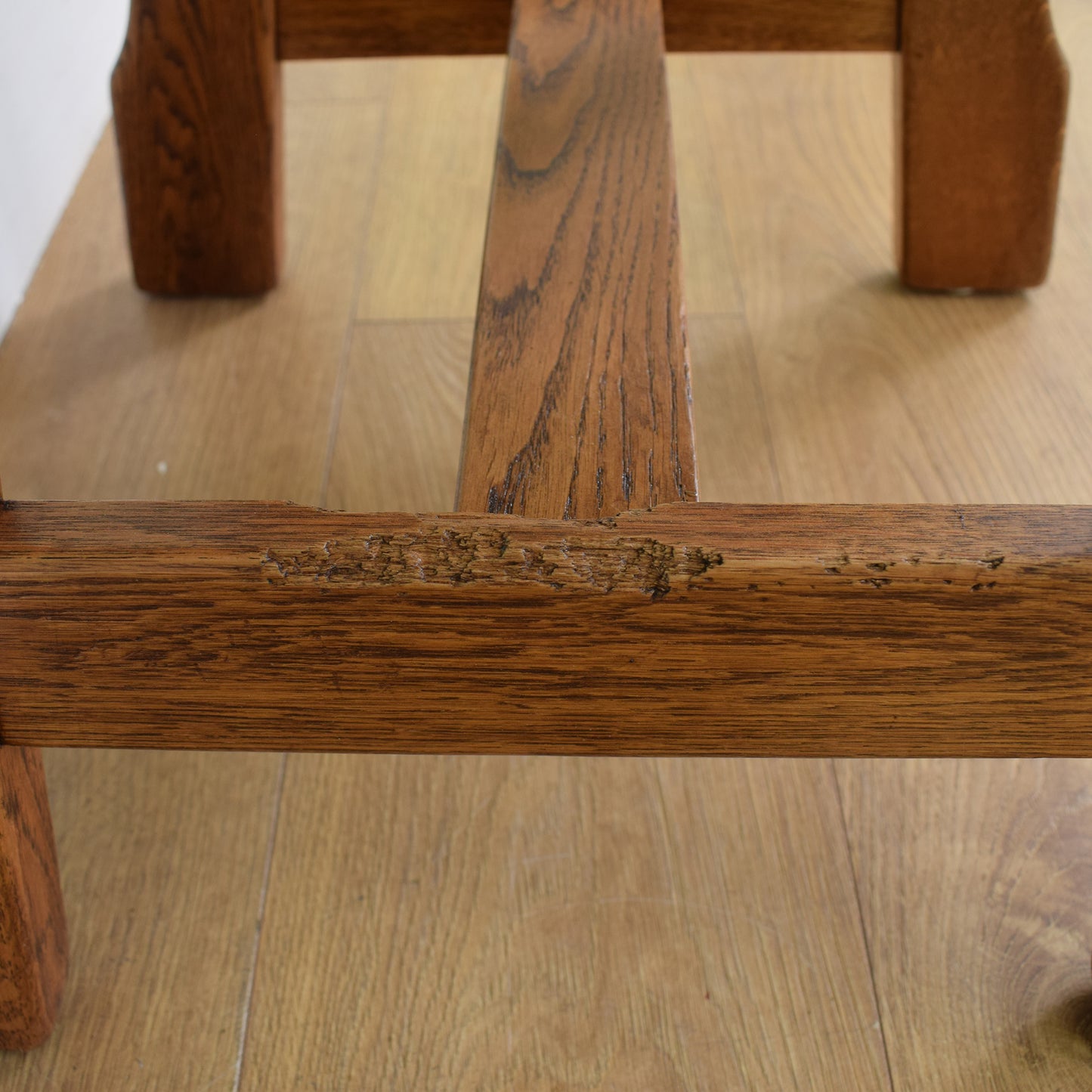 Restored Oak Table and Four Chairs