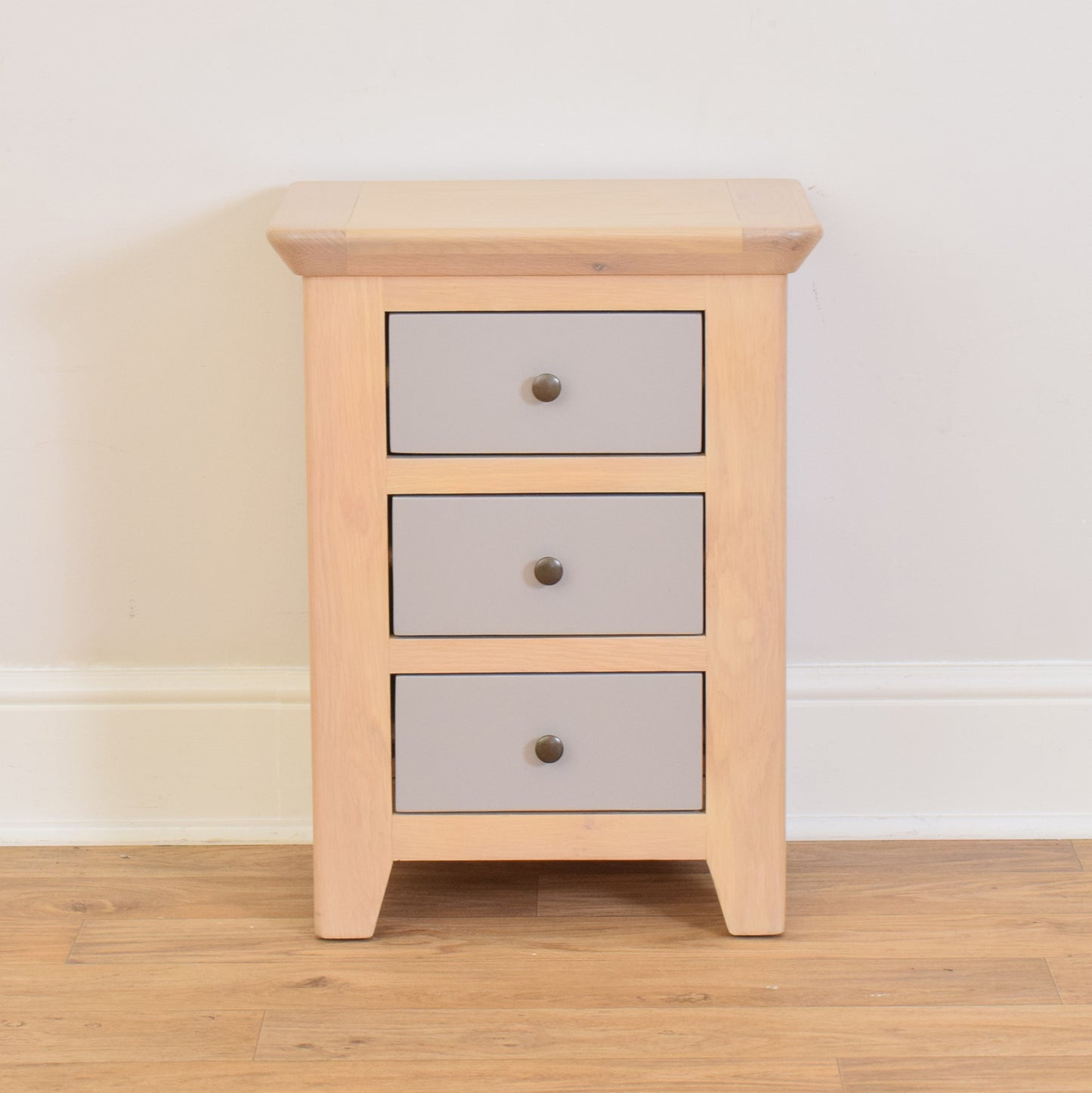 Painted Three Drawer Bedside