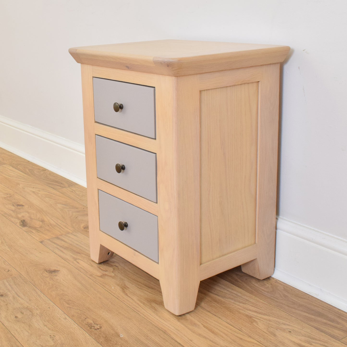 Painted Three Drawer Bedside