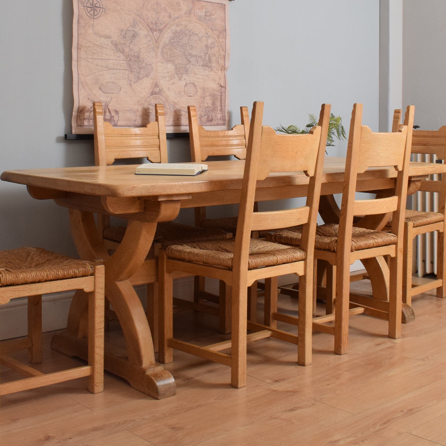 Farmhouse Style Table and Six Chairs