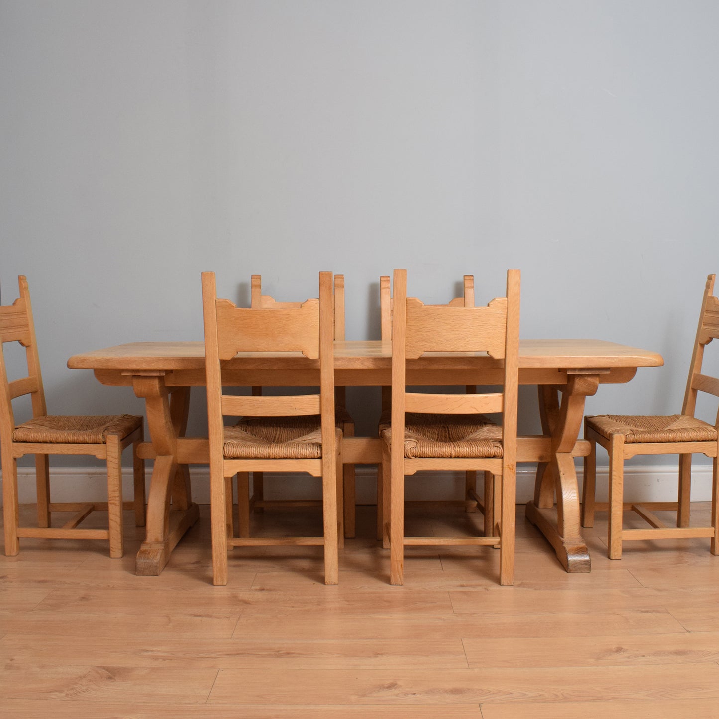 Farmhouse Style Table and Six Chairs