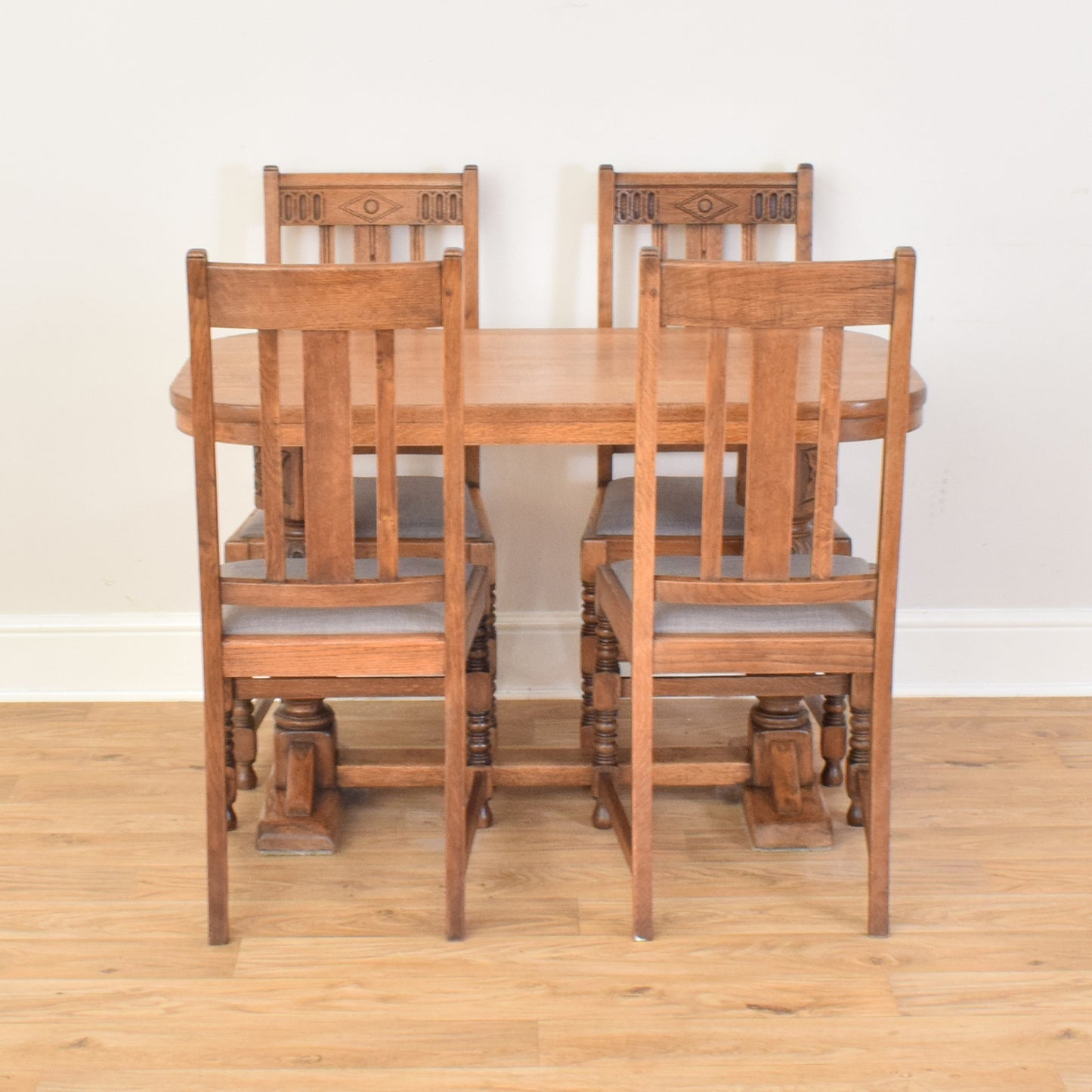 Oak Table And Four Chairs