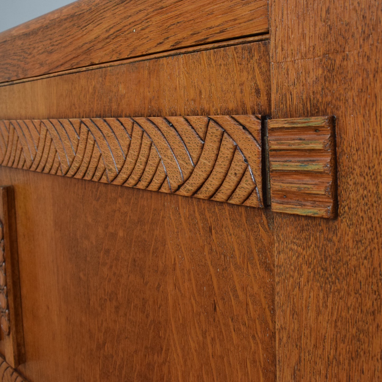 Oak Art-Deco Style Sideboard