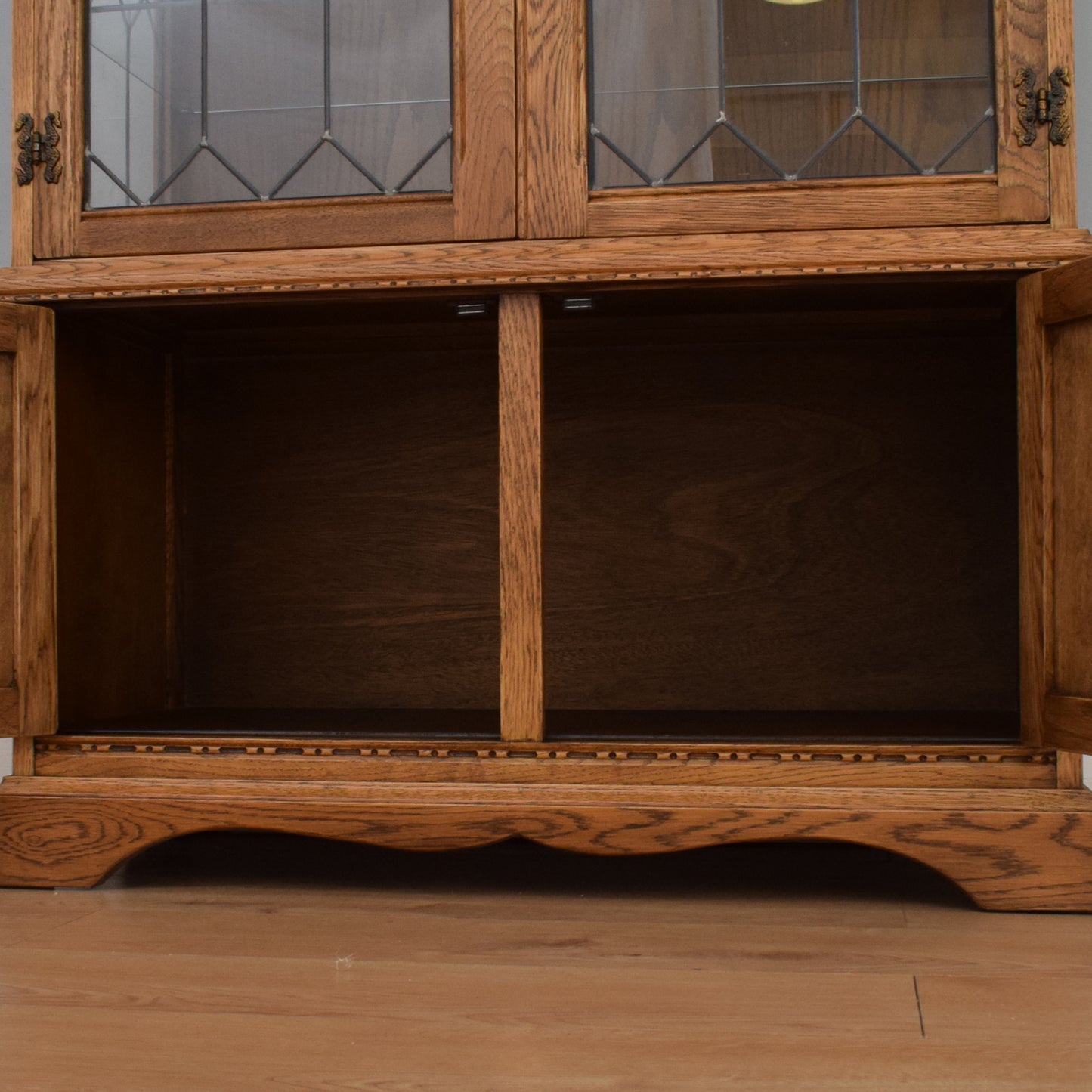 Restored Oak Glazed Bookcase