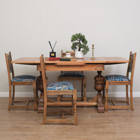 Restored Draw Leaf Table And Chairs