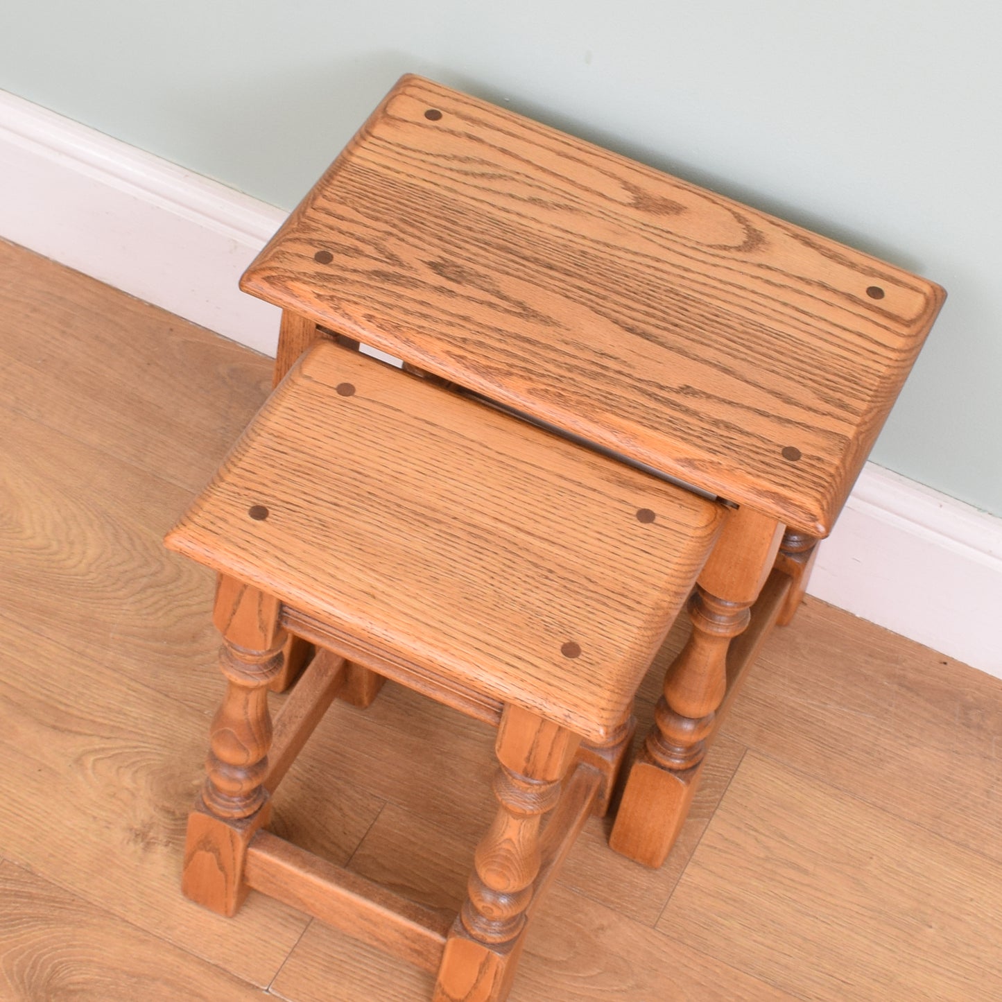 Oak Nest of Two Tables