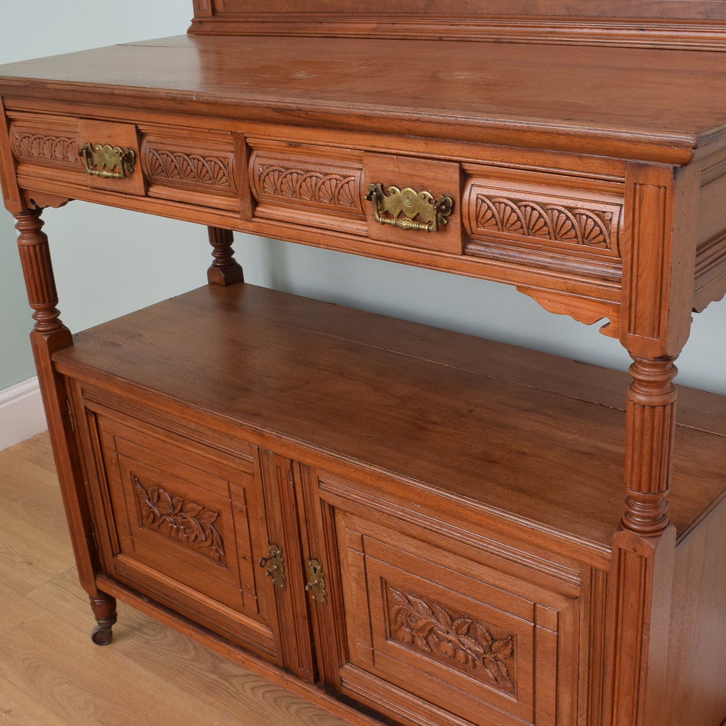 Mahogany Sideboard with Intricate Carvings