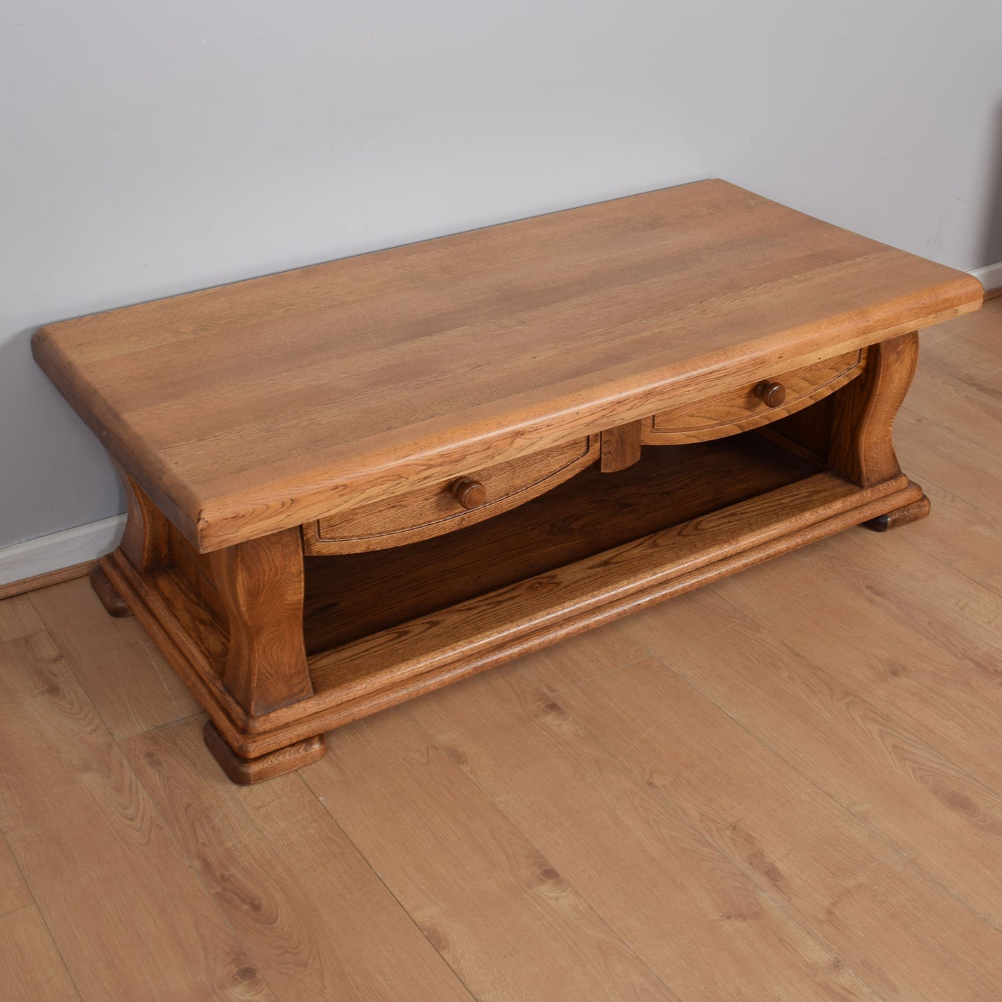 Oak Two-Drawer Coffee Table