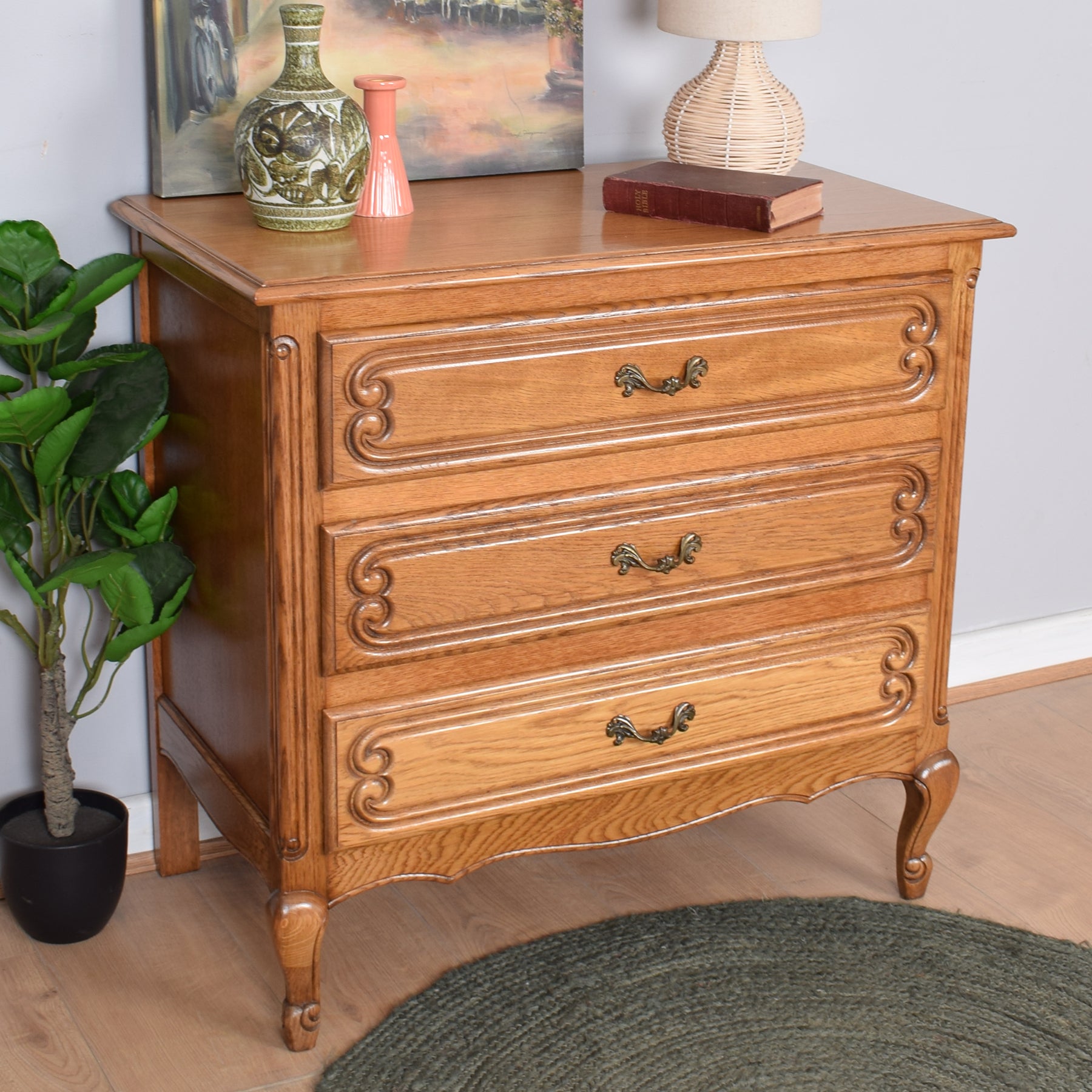 Three drawer on sale chest nightstand