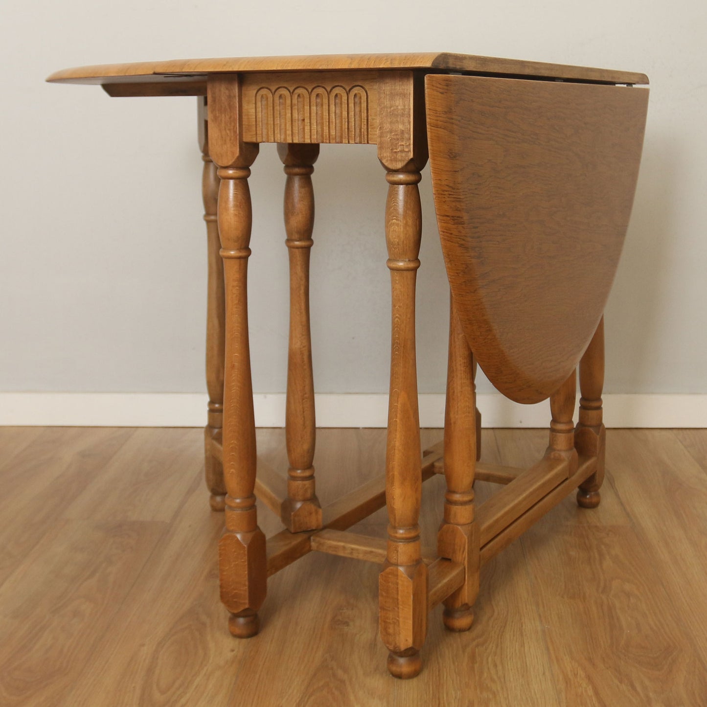 Drop-Leaf Table And Four Wheelback Chairs