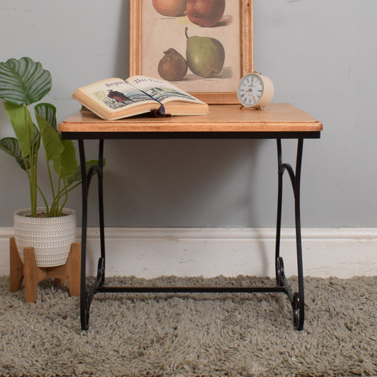 Small Wood/Metal Side Table