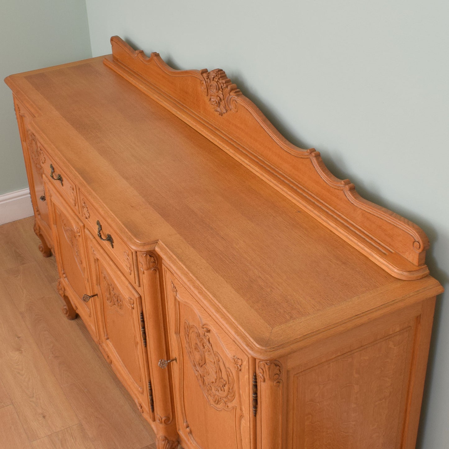 Large Carved French Oak Sideboard
