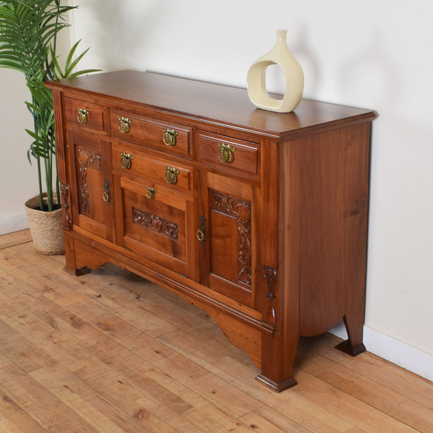 Carved Oak Sideboard