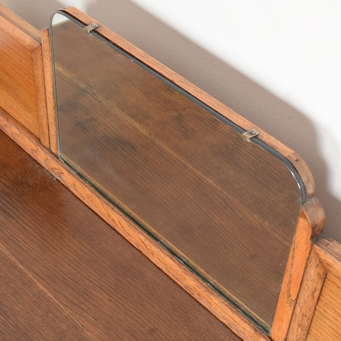 Carved Oak Mirrored Sideboard